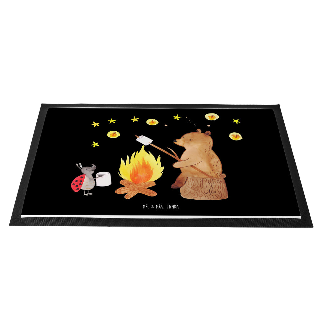 Fußmatte Bär & Marienkäfer Lagerfeuer Lagerfeuer, Bär,  Türvorleger, Schmutzmatte, Fußabtreter, Matte, Schmutzfänger, Fußabstreifer, Schmutzfangmatte, Türmatte, Motivfußmatte,  Haustürmatte, Vorleger  Bär, Teddy, Teddybär