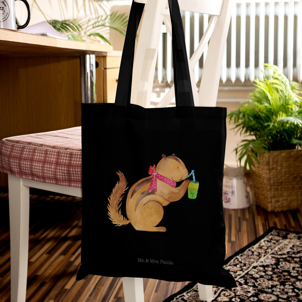 Tragetasche Eichhörnchen Smoothie Beuteltasche, Beutel, Einkaufstasche, Jutebeutel, Stoffbeutel, Tiermotive, Gute Laune, lustige Sprüche, Tiere, Green Smoothies, Diät, Abnehmen, Streifenhörnchen, Eichhörnchen