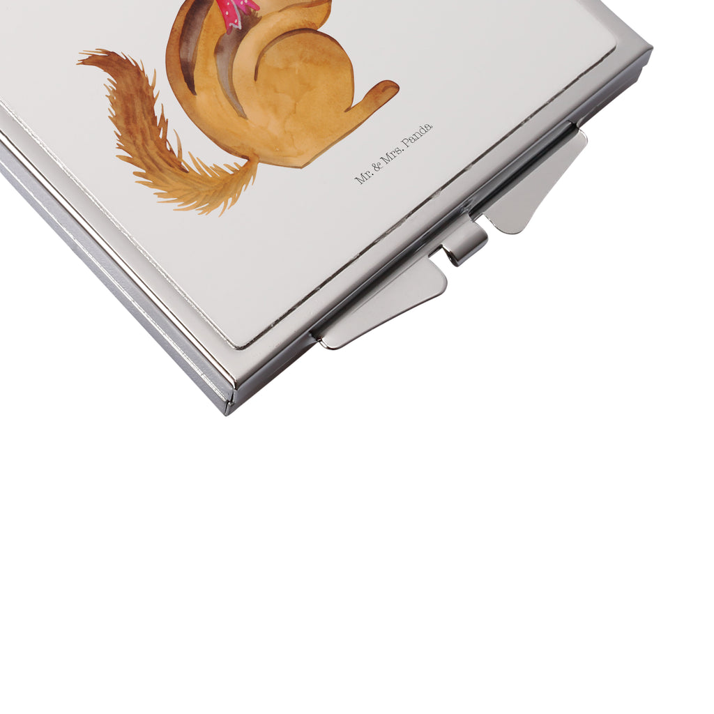 Handtaschenspiegel quadratisch Eichhörnchen Smoothie Spiegel, Handtasche, Quadrat, silber, schminken, Schminkspiegel, Tiermotive, Gute Laune, lustige Sprüche, Tiere, Green Smoothies, Diät, Abnehmen, Streifenhörnchen, Eichhörnchen