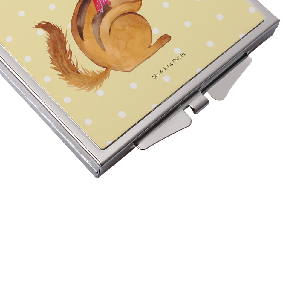 Handtaschenspiegel quadratisch Eichhörnchen Smoothie Spiegel, Handtasche, Quadrat, silber, schminken, Schminkspiegel, Tiermotive, Gute Laune, lustige Sprüche, Tiere, Green Smoothies, Diät, Abnehmen, Streifenhörnchen, Eichhörnchen