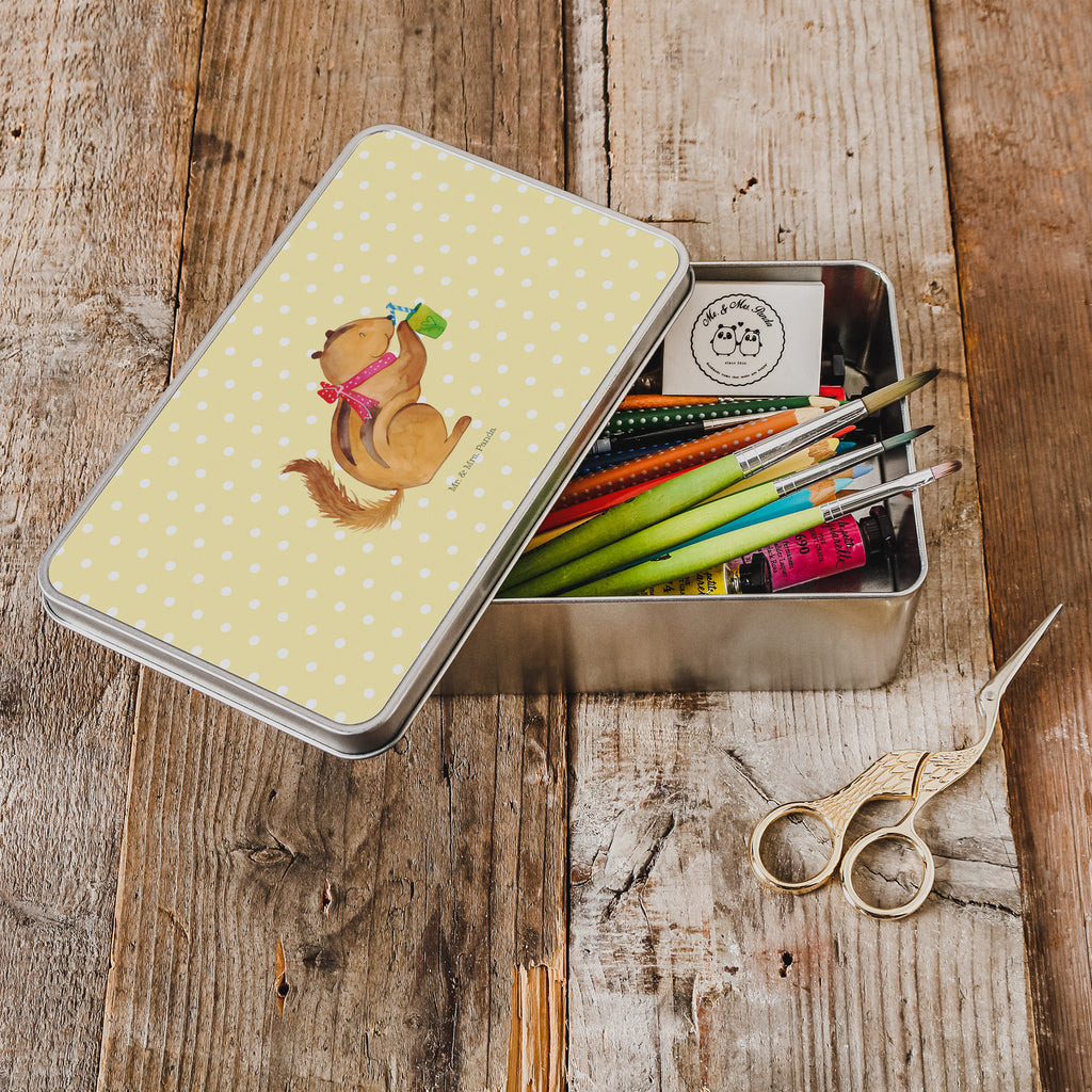 Metalldose rechteckig Eichhörnchen Smoothie Blechdose, Metalldose, Blechbox, Container, Keksdose, Vorratsdose, Vorratsbox, Döschen, Versperbox, Vesperdose, Aufbewahrungsdose, Aufbewahrungsbox, Aluminiumdose, Dose, Tiermotive, Gute Laune, lustige Sprüche, Tiere, Green Smoothies, Diät, Abnehmen, Streifenhörnchen, Eichhörnchen