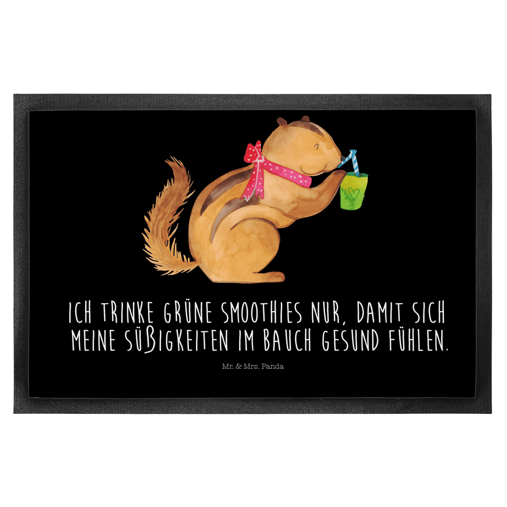 Fußmatte Eichhörnchen Smoothie Türvorleger, Schmutzmatte, Fußabtreter, Matte, Schmutzfänger, Fußabstreifer, Schmutzfangmatte, Türmatte, Motivfußmatte, Haustürmatte, Vorleger, Tiermotive, Gute Laune, lustige Sprüche, Tiere, Green Smoothies, Diät, Abnehmen, Streifenhörnchen, Eichhörnchen