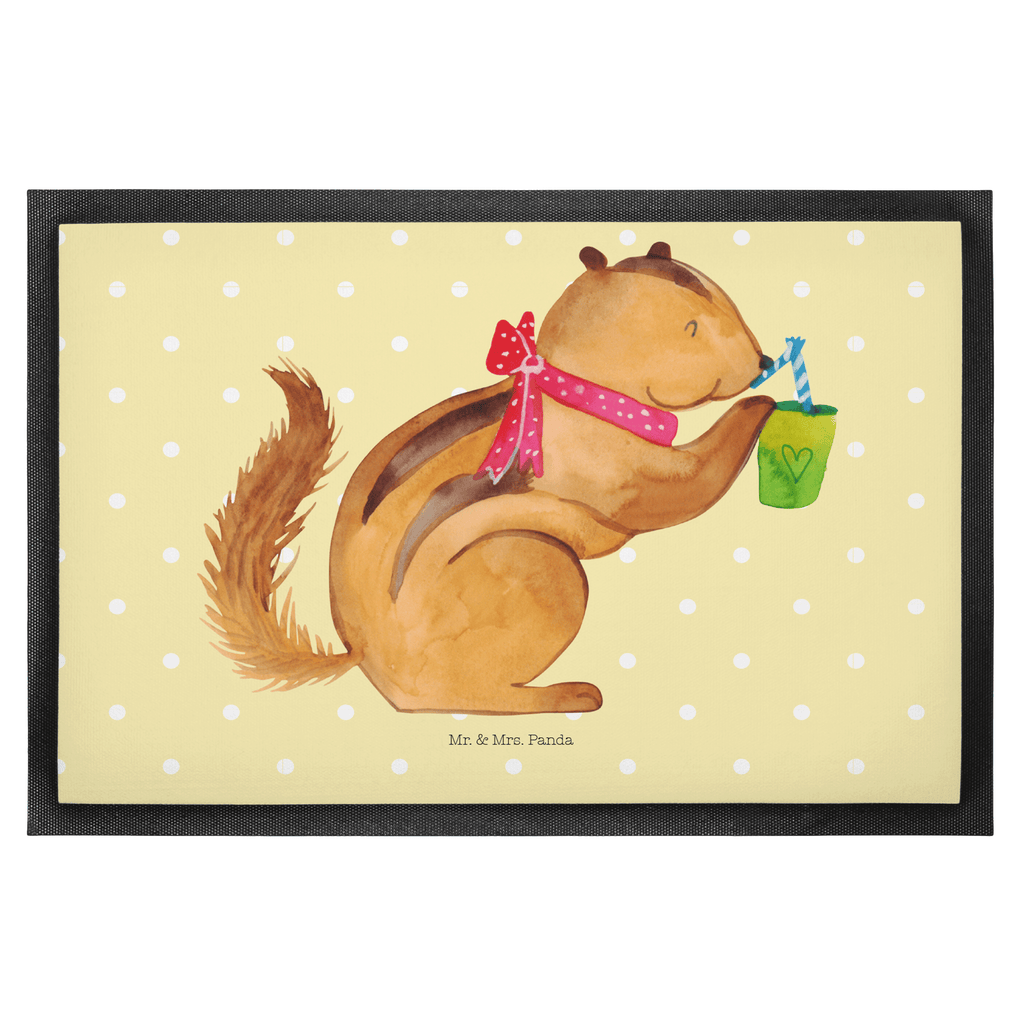 Fußmatte Eichhörnchen Smoothie Türvorleger, Schmutzmatte, Fußabtreter, Matte, Schmutzfänger, Fußabstreifer, Schmutzfangmatte, Türmatte, Motivfußmatte, Haustürmatte, Vorleger, Tiermotive, Gute Laune, lustige Sprüche, Tiere, Green Smoothies, Diät, Abnehmen, Streifenhörnchen, Eichhörnchen