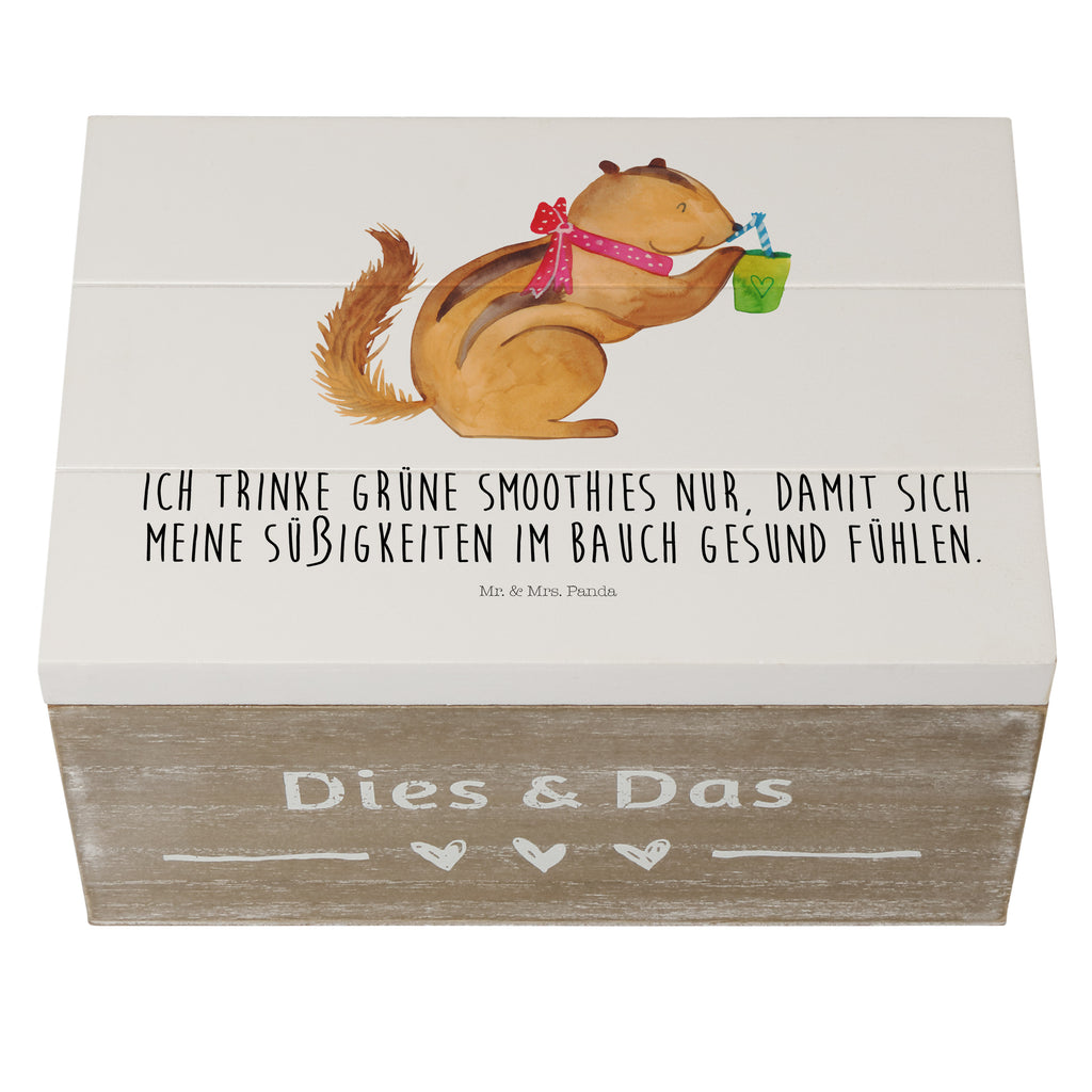 Holzkiste Eichhörnchen Smoothie Holzkiste, Kiste, Schatzkiste, Truhe, Schatulle, XXL, Erinnerungsbox, Erinnerungskiste, Dekokiste, Aufbewahrungsbox, Tiermotive, Gute Laune, lustige Sprüche, Tiere, Green Smoothies, Diät, Abnehmen, Streifenhörnchen, Eichhörnchen