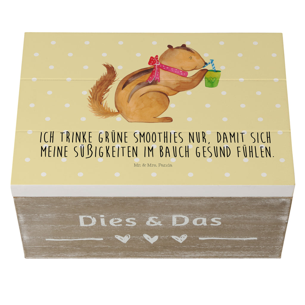 Holzkiste Eichhörnchen Smoothie Holzkiste, Kiste, Schatzkiste, Truhe, Schatulle, XXL, Erinnerungsbox, Erinnerungskiste, Dekokiste, Aufbewahrungsbox, Tiermotive, Gute Laune, lustige Sprüche, Tiere, Green Smoothies, Diät, Abnehmen, Streifenhörnchen, Eichhörnchen