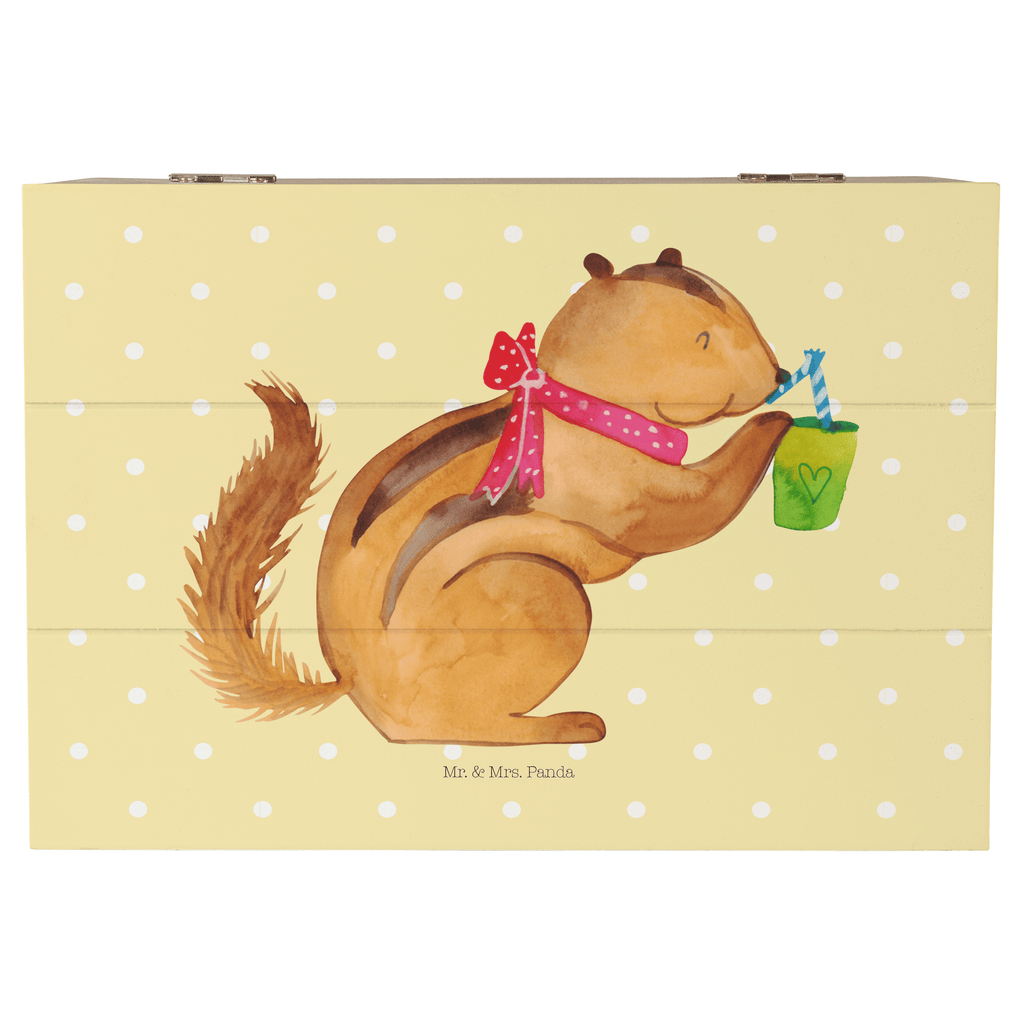 Holzkiste Eichhörnchen Smoothie Holzkiste, Kiste, Schatzkiste, Truhe, Schatulle, XXL, Erinnerungsbox, Erinnerungskiste, Dekokiste, Aufbewahrungsbox, Tiermotive, Gute Laune, lustige Sprüche, Tiere, Green Smoothies, Diät, Abnehmen, Streifenhörnchen, Eichhörnchen