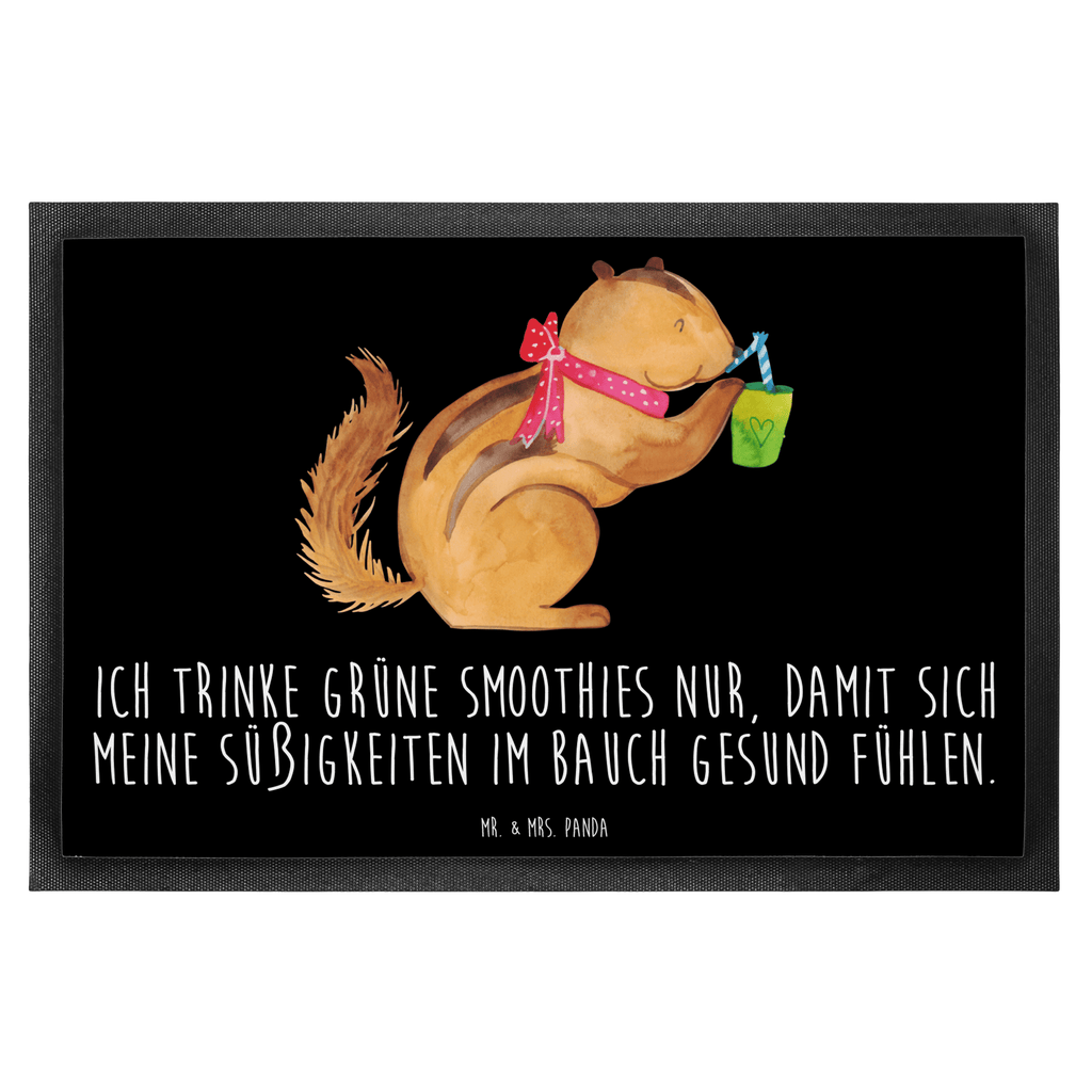 Fußmatte Eichhörnchen Smoothie Türvorleger, Schmutzmatte, Fußabtreter, Matte, Schmutzfänger, Fußabstreifer, Schmutzfangmatte, Türmatte, Motivfußmatte, Haustürmatte, Vorleger, Tiermotive, Gute Laune, lustige Sprüche, Tiere, Green Smoothies, Diät, Abnehmen, Streifenhörnchen, Eichhörnchen