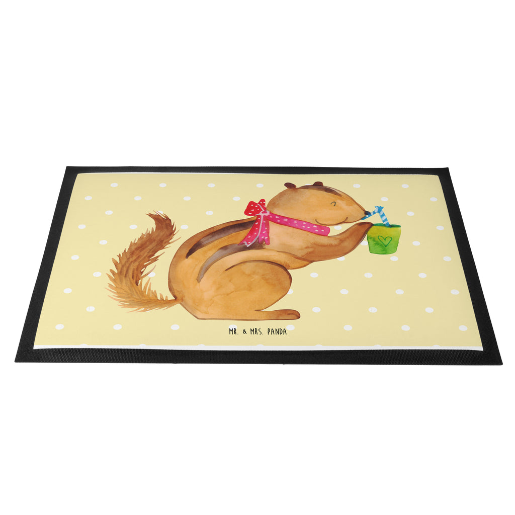 Fußmatte Eichhörnchen Smoothie Türvorleger, Schmutzmatte, Fußabtreter, Matte, Schmutzfänger, Fußabstreifer, Schmutzfangmatte, Türmatte, Motivfußmatte, Haustürmatte, Vorleger, Tiermotive, Gute Laune, lustige Sprüche, Tiere, Green Smoothies, Diät, Abnehmen, Streifenhörnchen, Eichhörnchen