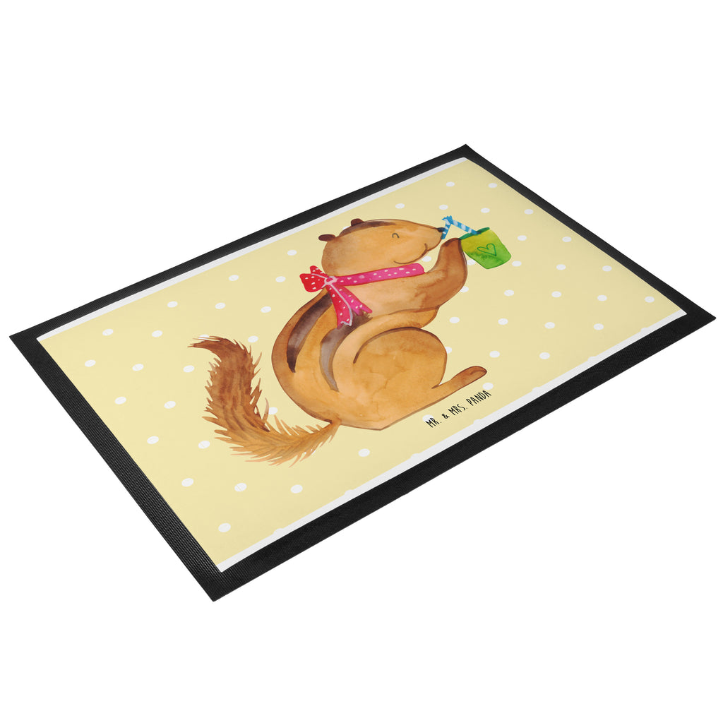 Fußmatte Eichhörnchen Smoothie Türvorleger, Schmutzmatte, Fußabtreter, Matte, Schmutzfänger, Fußabstreifer, Schmutzfangmatte, Türmatte, Motivfußmatte, Haustürmatte, Vorleger, Tiermotive, Gute Laune, lustige Sprüche, Tiere, Green Smoothies, Diät, Abnehmen, Streifenhörnchen, Eichhörnchen