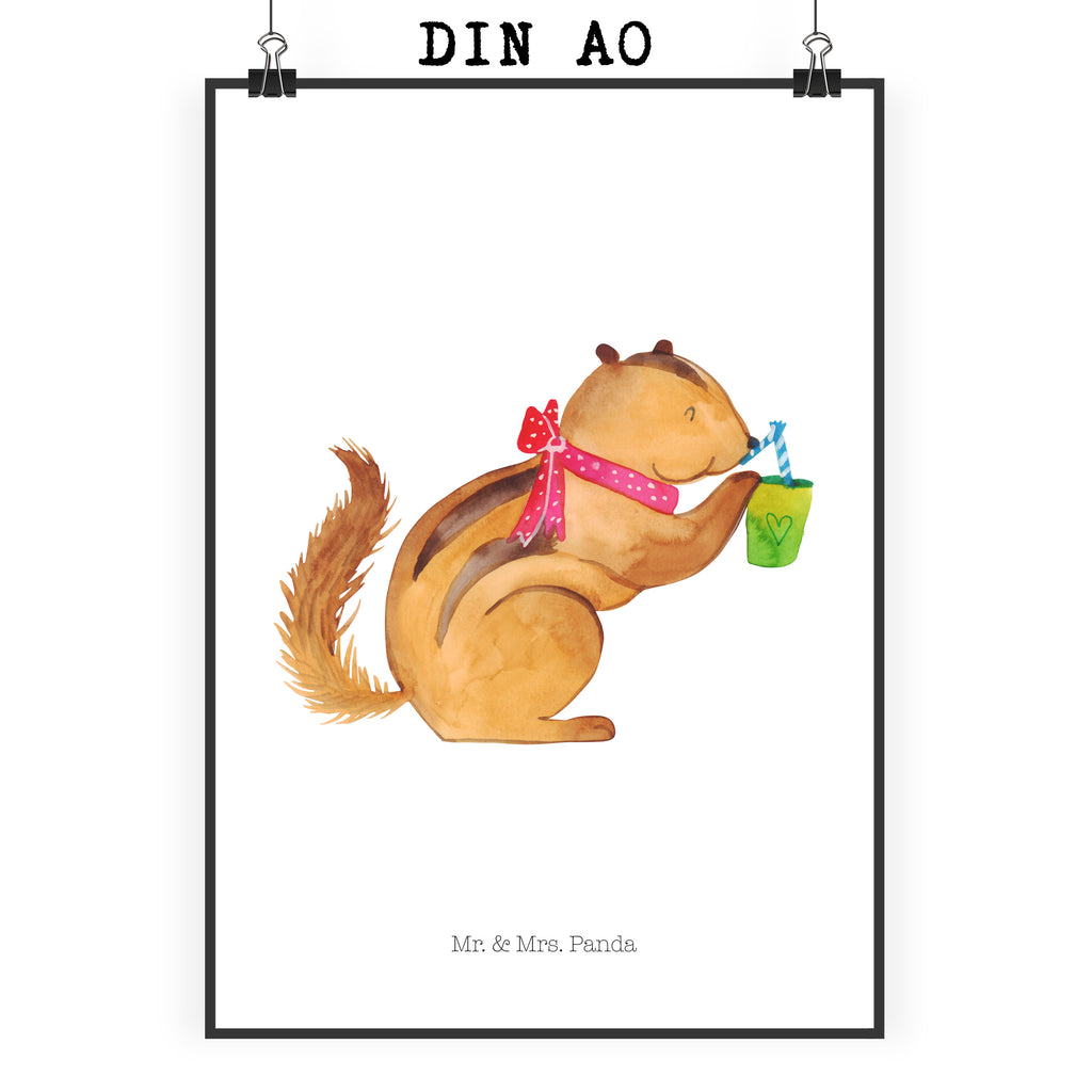 Poster Eichhörnchen Smoothie Poster, Wandposter, Bild, Wanddeko, Küchenposter, Kinderposter, Wanddeko Bild, Raumdekoration, Wanddekoration, Handgemaltes Poster, Mr. & Mrs. Panda Poster, Designposter, Kunstdruck, Posterdruck, Tiermotive, Gute Laune, lustige Sprüche, Tiere, Green Smoothies, Diät, Abnehmen, Streifenhörnchen, Eichhörnchen