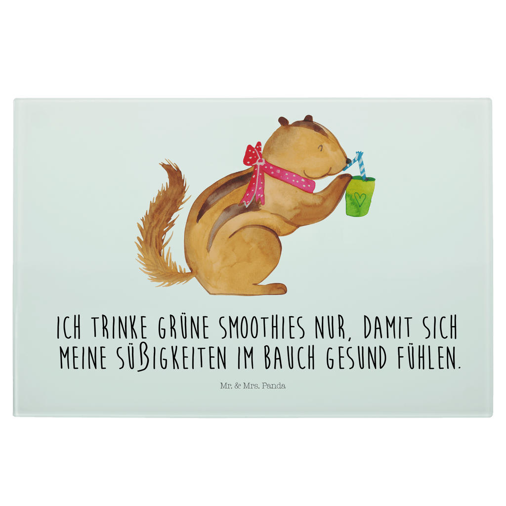 XL Glas Schneidbrett Eichhörnchen Smoothie Glasschneidebrett, Schneidebrett, Frühstücksbrett, Küche, Tiermotive, Gute Laune, lustige Sprüche, Tiere, Green Smoothies, Diät, Abnehmen, Streifenhörnchen, Eichhörnchen