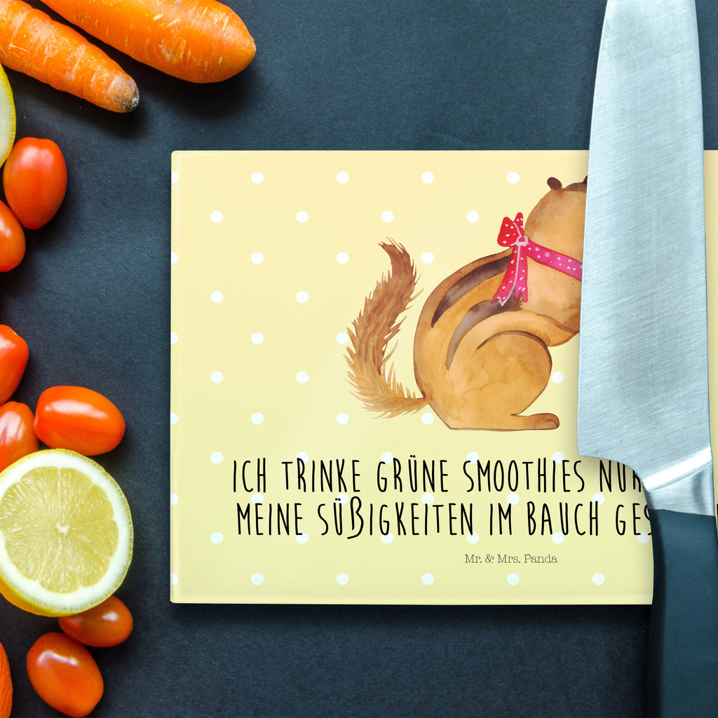 XL Glas Schneidbrett Eichhörnchen Smoothie Glasschneidebrett, Schneidebrett, Frühstücksbrett, Küche, Tiermotive, Gute Laune, lustige Sprüche, Tiere, Green Smoothies, Diät, Abnehmen, Streifenhörnchen, Eichhörnchen