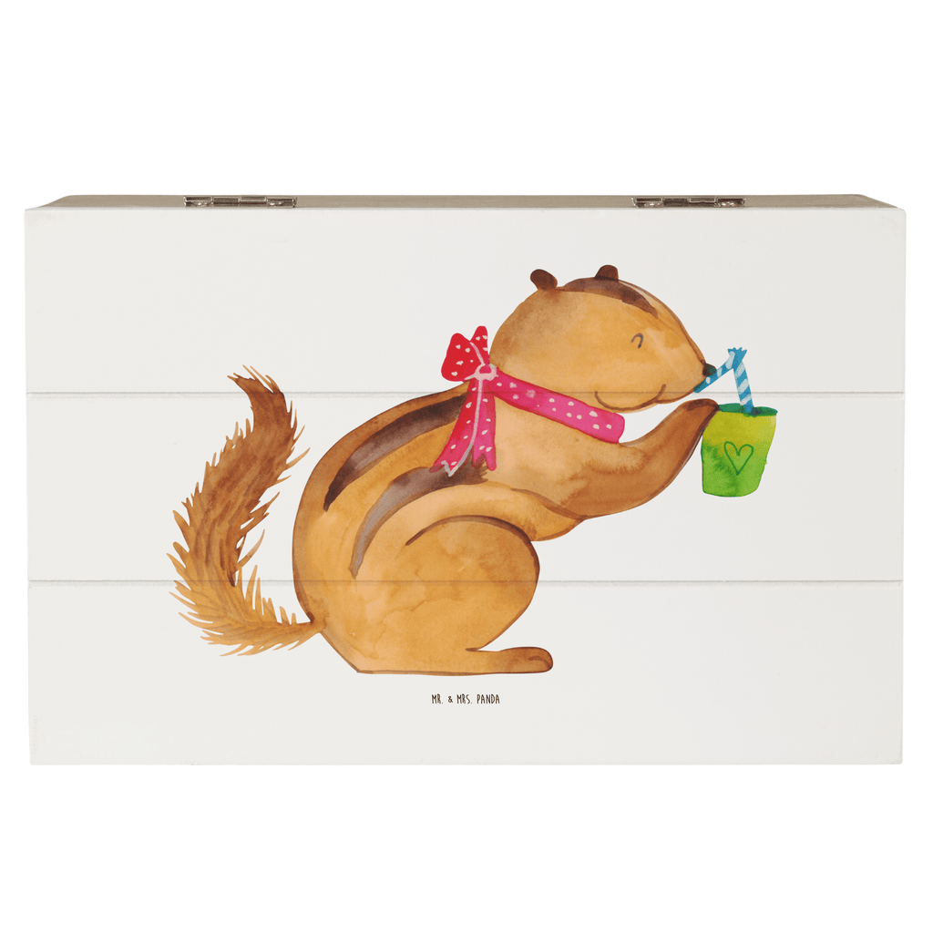 Holzkiste Eichhörnchen Smoothie Holzkiste, Kiste, Schatzkiste, Truhe, Schatulle, XXL, Erinnerungsbox, Erinnerungskiste, Dekokiste, Aufbewahrungsbox, Tiermotive, Gute Laune, lustige Sprüche, Tiere, Green Smoothies, Diät, Abnehmen, Streifenhörnchen, Eichhörnchen