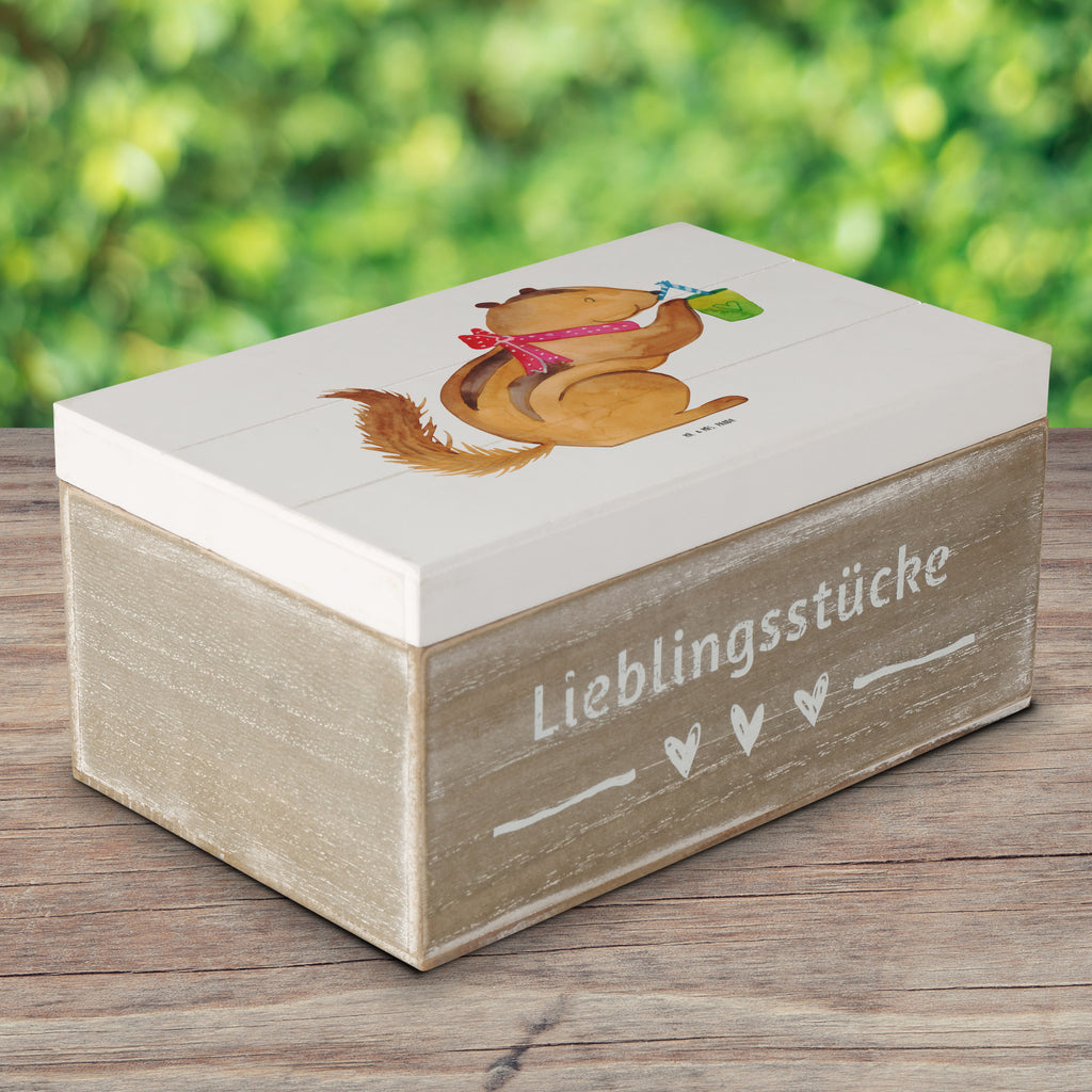 Holzkiste Eichhörnchen Smoothie Holzkiste, Kiste, Schatzkiste, Truhe, Schatulle, XXL, Erinnerungsbox, Erinnerungskiste, Dekokiste, Aufbewahrungsbox, Tiermotive, Gute Laune, lustige Sprüche, Tiere, Green Smoothies, Diät, Abnehmen, Streifenhörnchen, Eichhörnchen