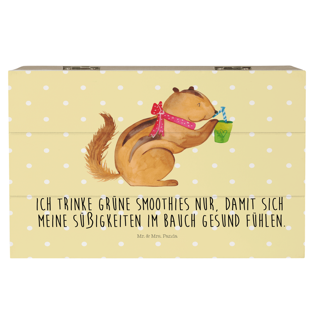 Holzkiste Eichhörnchen Smoothie Holzkiste, Kiste, Schatzkiste, Truhe, Schatulle, XXL, Erinnerungsbox, Erinnerungskiste, Dekokiste, Aufbewahrungsbox, Tiermotive, Gute Laune, lustige Sprüche, Tiere, Green Smoothies, Diät, Abnehmen, Streifenhörnchen, Eichhörnchen