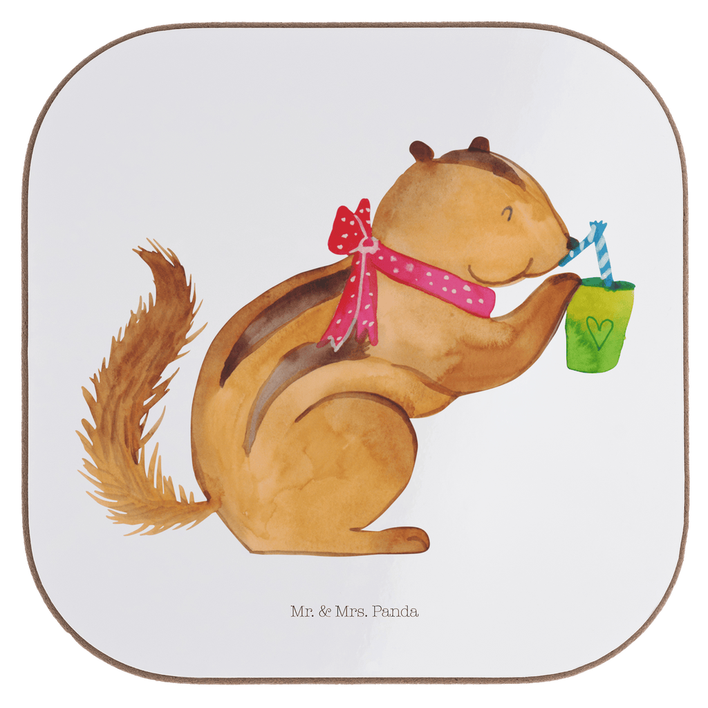 Quadratische Untersetzer Eichhörnchen Smoothie Bierdeckel, Glasuntersetzer, Untersetzer Gläser, Getränkeuntersetzer, Tiermotive, Gute Laune, lustige Sprüche, Tiere, Green Smoothies, Diät, Abnehmen, Streifenhörnchen, Eichhörnchen
