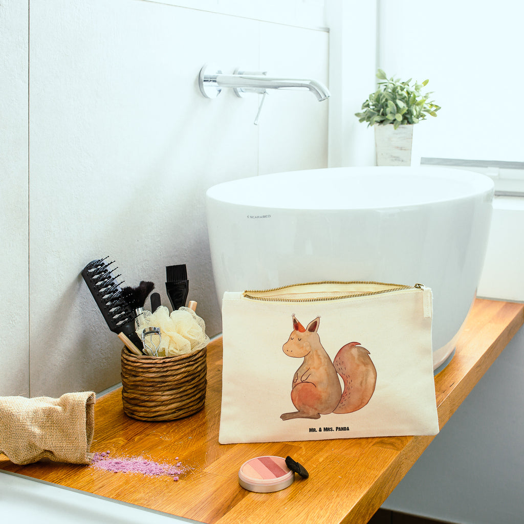 Schminktasche Einhörnchen Glaube Schminktasche, Kosmetiktasche, Kosmetikbeutel, Stiftemäppchen, Etui, Federmappe, Makeup, XXL, Schminketui, Kosmetiketui, Schlamperetui, Einhorn, Einhörner, Einhorn Deko, Pegasus, Unicorn, Einhörnchen, Eichhörnchen, Eichhorn