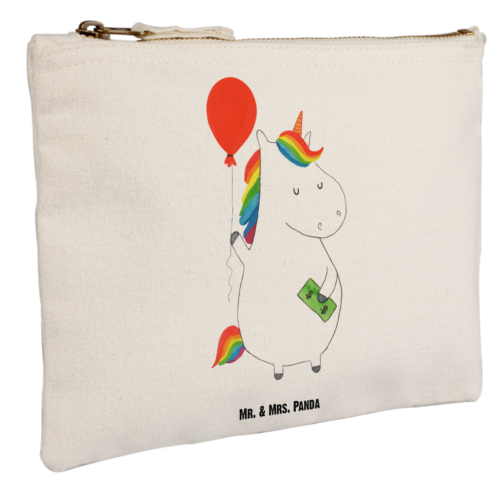 Schminktasche Einhorn Luftballon Schminktasche, Kosmetiktasche, Kosmetikbeutel, Stiftemäppchen, Etui, Federmappe, Makeup, XXL, Schminketui, Kosmetiketui, Schlamperetui, Einhorn, Einhörner, Einhorn Deko, Pegasus, Unicorn, Luftballon, Geld, Lebenslust, Freude, Geschenk, Freundin