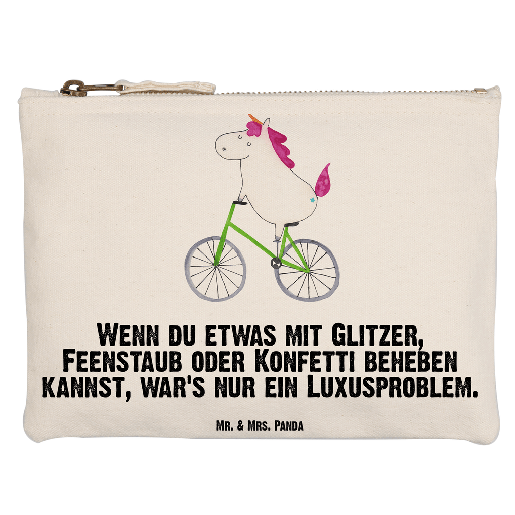 Schminktasche Einhorn Radfahrer Schminktasche, Kosmetiktasche, Kosmetikbeutel, Stiftemäppchen, Etui, Federmappe, Makeup, XXL, Schminketui, Kosmetiketui, Schlamperetui, Einhorn, Einhörner, Einhorn Deko, Pegasus, Unicorn, Radfahren, Radfahrer, Rad, Bike, Feenstaub, Konfetti, Luxusproblem, Kummer, Liebeskummer