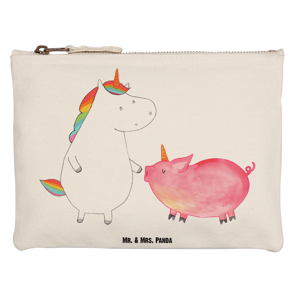 Schminktasche Einhorn + Schweinhorn Schminktasche, Kosmetiktasche, Kosmetikbeutel, Stiftemäppchen, Etui, Federmappe, Makeup, XXL, Schminketui, Kosmetiketui, Schlamperetui, Einhorn, Einhörner, Einhorn Deko, Pegasus, Unicorn, Freundschaft, Schweinhorn, Schwein, Freundin, Schweinchen