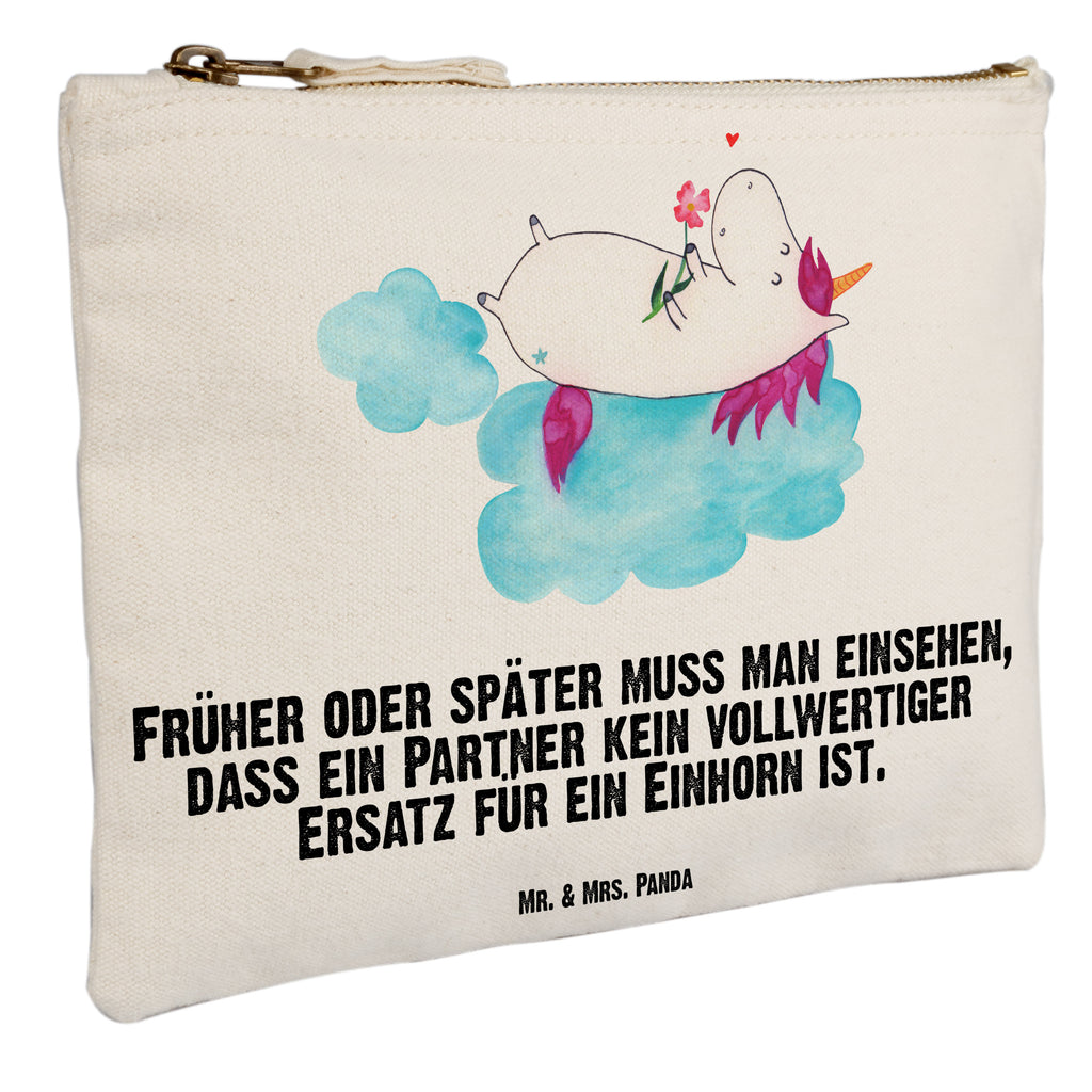Schminktasche Einhorn verliebt auf Wolke Schminktasche, Kosmetiktasche, Kosmetikbeutel, Stiftemäppchen, Etui, Federmappe, Makeup, XXL, Schminketui, Kosmetiketui, Schlamperetui, Einhorn, Einhörner, Einhorn Deko, Pegasus, Unicorn, verliebt, Liebe, Liebesbeweis, Freundin, Wolke
