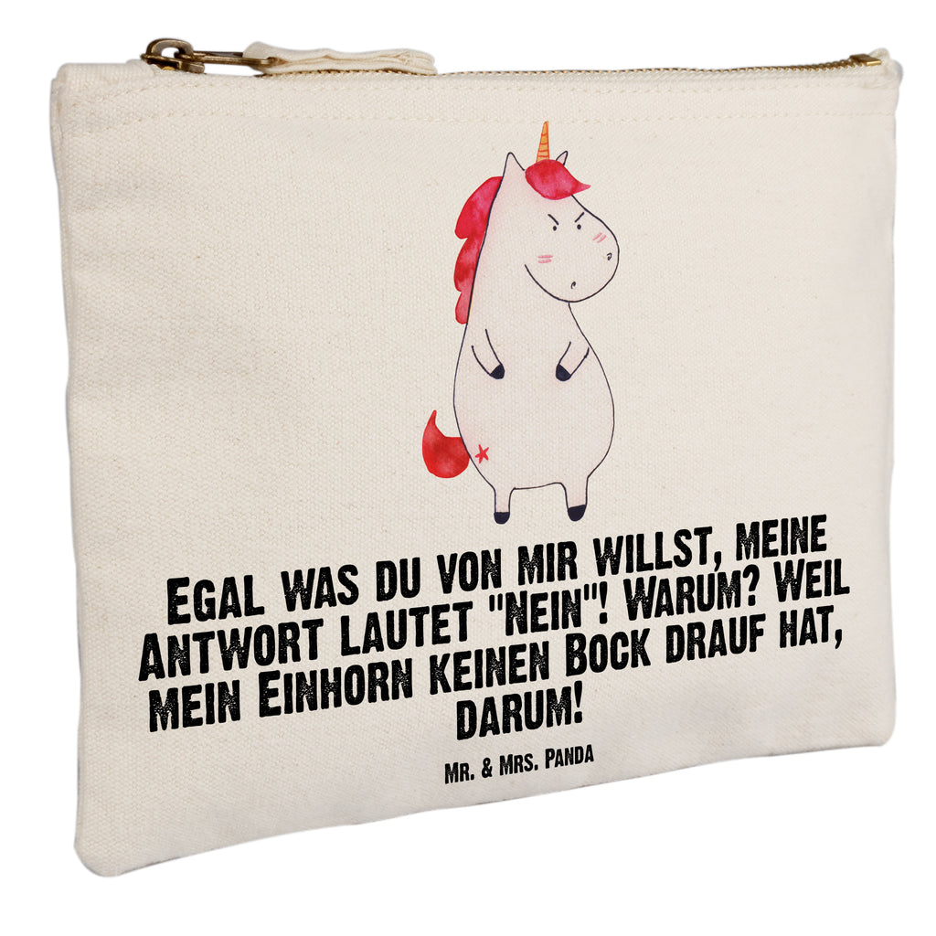 Schminktasche Einhorn wütend Schminktasche, Kosmetiktasche, Kosmetikbeutel, Stiftemäppchen, Etui, Federmappe, Makeup, XXL, Schminketui, Kosmetiketui, Schlamperetui, Einhorn, Einhörner, Einhorn Deko, Pegasus, Unicorn, Realität, Ansage, lustlos, nein, Büro, Arbeit, wütend, dumme Fragen, lustig, Spaß, Geschenk