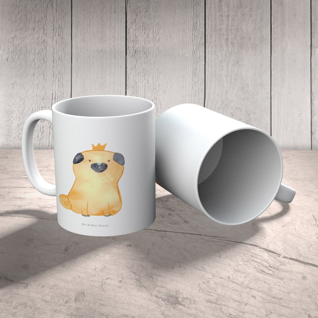 Tasse Mops Krone Mops, Hund, allergisch, kinderlos, Hausregel, Hundebesitzer. Spruch, lustig Becher, Kaffeetasse, Kaffeebecher, Tee, Frühstück, Büro  Hund, Hundemotiv, Haustier, Hunderasse, Tierliebhaber, Hundebesitzer, Sprüche
