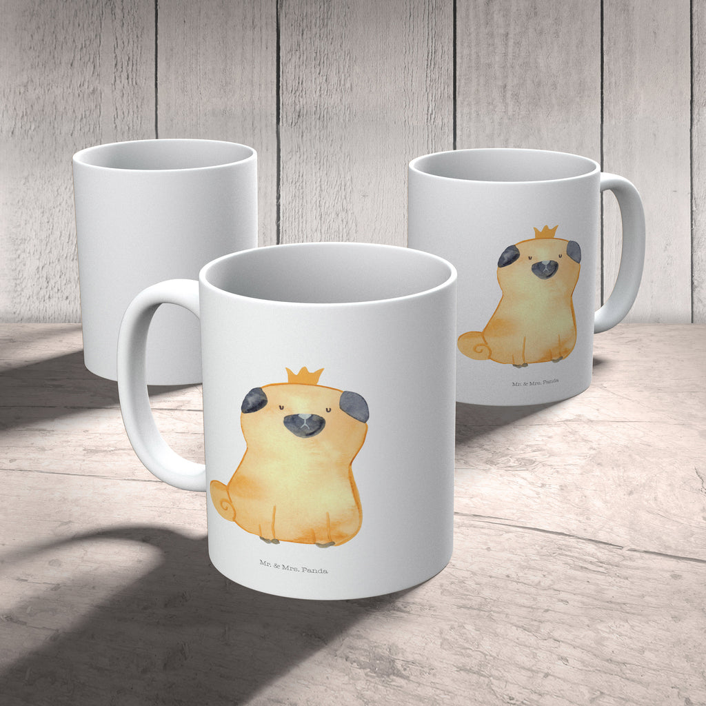 Tasse Mops Krone Mops, Hund, allergisch, kinderlos, Hausregel, Hundebesitzer. Spruch, lustig Becher, Kaffeetasse, Kaffeebecher, Tee, Frühstück, Büro  Hund, Hundemotiv, Haustier, Hunderasse, Tierliebhaber, Hundebesitzer, Sprüche