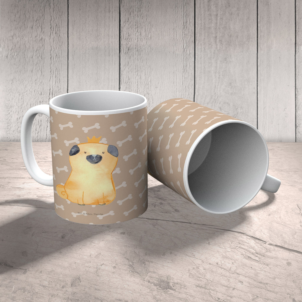 Tasse Mops Krone Mops, Hund, allergisch, kinderlos, Hausregel, Hundebesitzer. Spruch, lustig Becher, Kaffeetasse, Kaffeebecher, Tee, Frühstück, Büro  Hund, Hundemotiv, Haustier, Hunderasse, Tierliebhaber, Hundebesitzer, Sprüche
