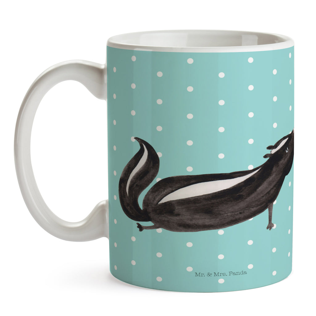 Tasse Stinktier Yoga Stinktier, Skunk, Wildtier, Raubtier, Stinker, Stinki, Yoga, Namaste, Lebe, Liebe, Lache Becher, Kaffeetasse, Kaffeebecher, Tee, Frühstück, Büro  Stinktier, Skunk