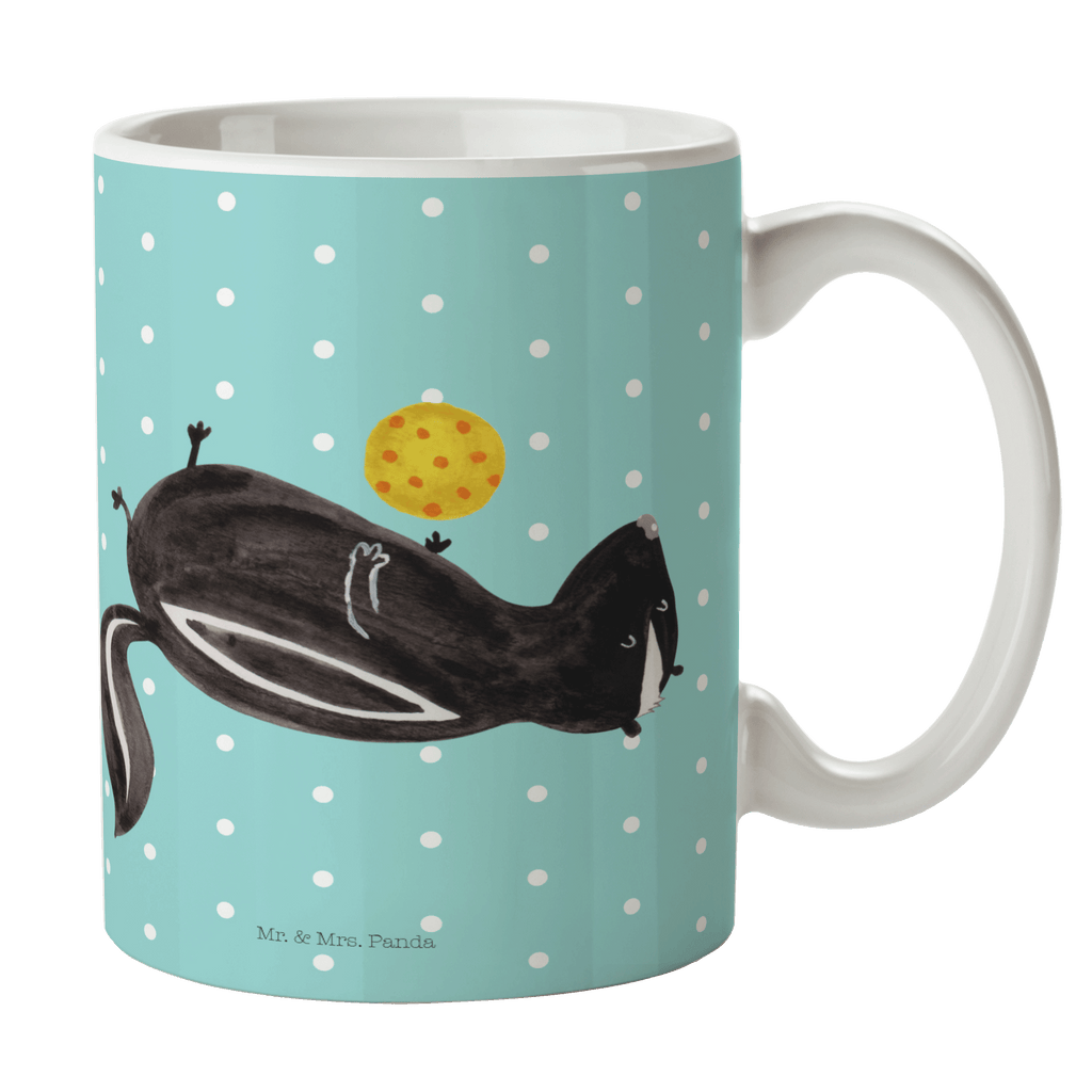 Tasse Stinktier Ball Stinktier, Skunk, Wildtier, Raubtier, Stinker, Stinki, verspielt, Weisheit,  Becher, Kaffeetasse, Kaffeebecher, Tee, Frühstück, Büro  Stinktier, Skunk