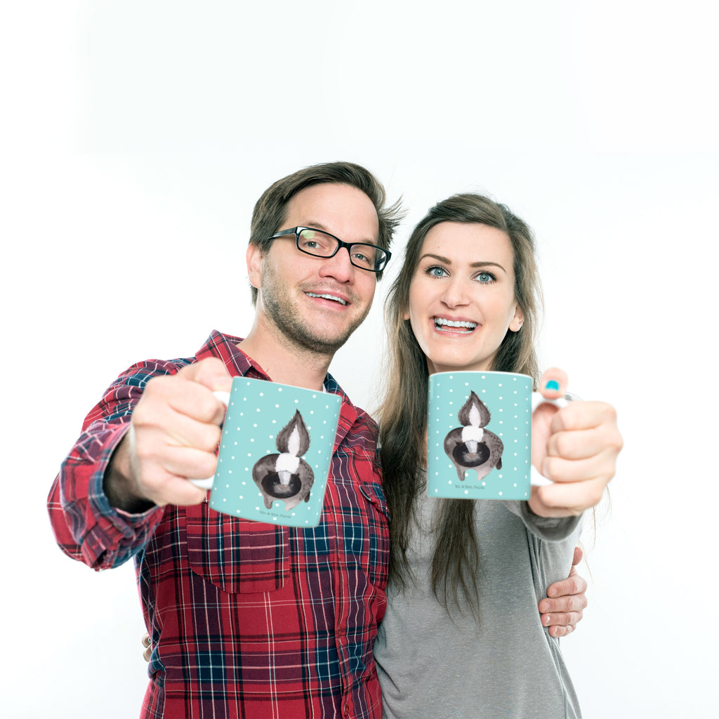 Tasse Stinktier Angriff Stinktier, Skunk, Wildtier, Raubtier, Stinker, Stinki, wütend, Drohung Becher, Kaffeetasse, Kaffeebecher, Tee, Frühstück, Büro  Stinktier, Skunk