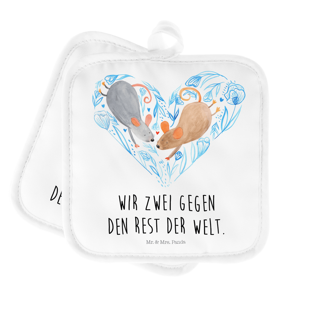 2er Set Topflappen  Mäuse Herz Topflappen, Topfuntersetzer, Ofenhandschuh, Topflappen Set, Topflappen lustig, Topflappen mit Spruch, Liebe, Partner, Freund, Freundin, Ehemann, Ehefrau, Heiraten, Verlobung, Heiratsantrag, Liebesgeschenk, Jahrestag, Hocheitstag, Maus, Mäuse, Liebesbotschaft, Liebesbeweis, Hochzeit, Lieblingsmensch, Gemeinsamkeit, Love, Geschenk für zwei