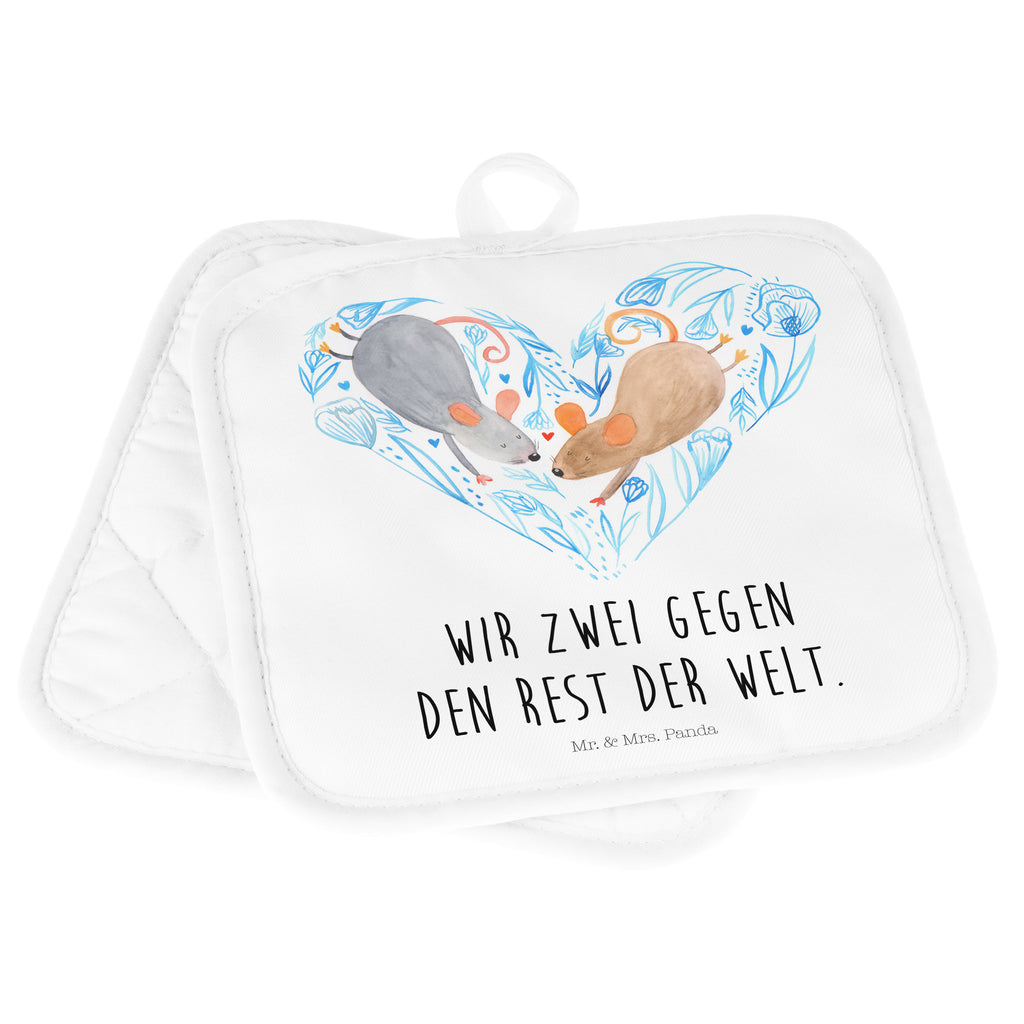 2er Set Topflappen  Mäuse Herz Topflappen, Topfuntersetzer, Ofenhandschuh, Topflappen Set, Topflappen lustig, Topflappen mit Spruch, Liebe, Partner, Freund, Freundin, Ehemann, Ehefrau, Heiraten, Verlobung, Heiratsantrag, Liebesgeschenk, Jahrestag, Hocheitstag, Maus, Mäuse, Liebesbotschaft, Liebesbeweis, Hochzeit, Lieblingsmensch, Gemeinsamkeit, Love, Geschenk für zwei