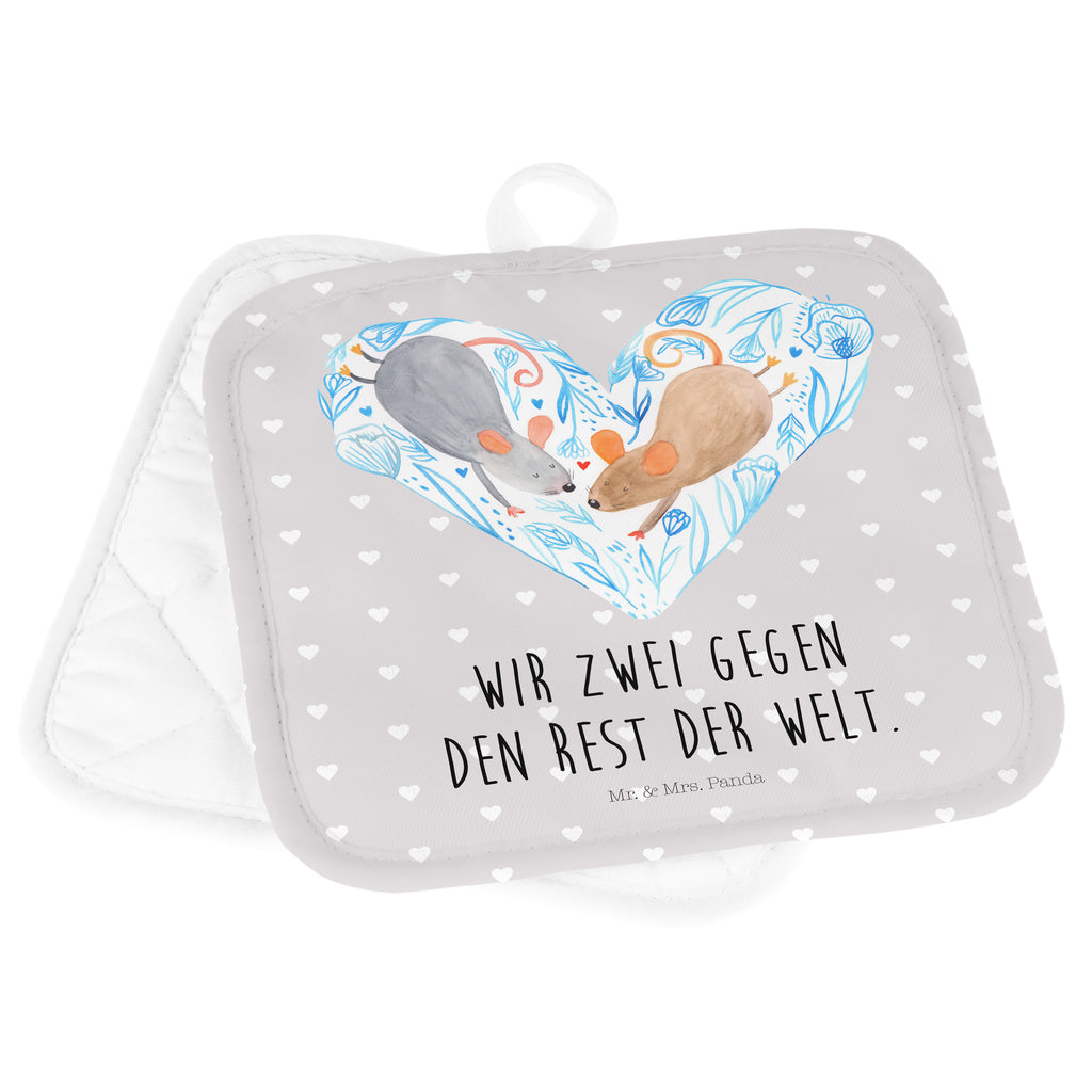 2er Set Topflappen  Mäuse Herz Topflappen, Topfuntersetzer, Ofenhandschuh, Topflappen Set, Topflappen lustig, Topflappen mit Spruch, Liebe, Partner, Freund, Freundin, Ehemann, Ehefrau, Heiraten, Verlobung, Heiratsantrag, Liebesgeschenk, Jahrestag, Hocheitstag, Maus, Mäuse, Liebesbotschaft, Liebesbeweis, Hochzeit, Lieblingsmensch, Gemeinsamkeit, Love, Geschenk für zwei