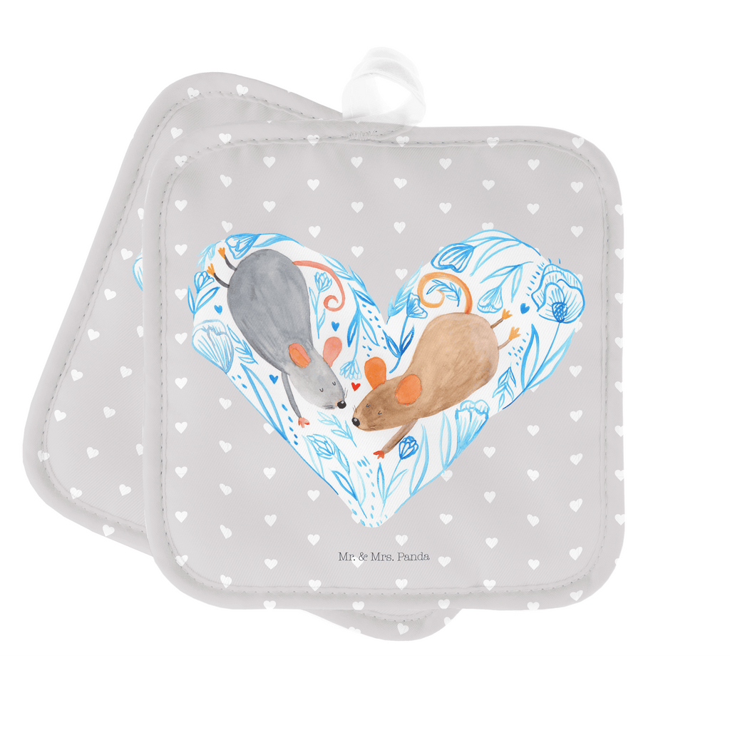 2er Set Topflappen  Mäuse Herz Topflappen, Topfuntersetzer, Ofenhandschuh, Topflappen Set, Topflappen lustig, Topflappen mit Spruch, Liebe, Partner, Freund, Freundin, Ehemann, Ehefrau, Heiraten, Verlobung, Heiratsantrag, Liebesgeschenk, Jahrestag, Hocheitstag, Maus, Mäuse, Liebesbotschaft, Liebesbeweis, Hochzeit, Lieblingsmensch, Gemeinsamkeit, Love, Geschenk für zwei