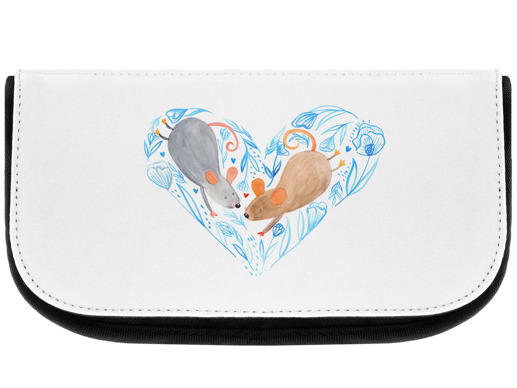 Kosmetiktasche Mäuse Herz Kosmetikbeutel, Kulturtasche, Kulturbeutel, Schminktasche, Make-Up Tasche, Liebe, Partner, Freund, Freundin, Ehemann, Ehefrau, Heiraten, Verlobung, Heiratsantrag, Liebesgeschenk, Jahrestag, Hocheitstag, Maus, Mäuse, Liebesbotschaft, Liebesbeweis, Hochzeit, Lieblingsmensch, Gemeinsamkeit, Love, Geschenk für zwei