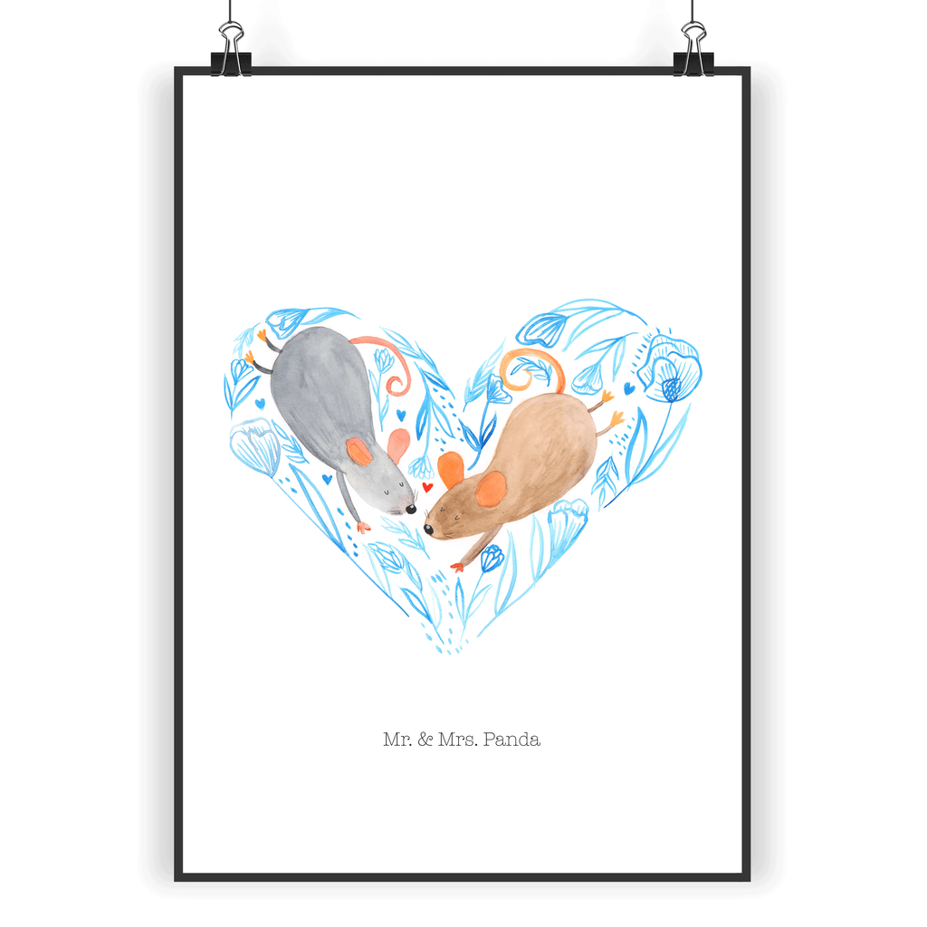 Poster Mäuse Herz Poster, Wandposter, Bild, Wanddeko, Küchenposter, Kinderposter, Wanddeko Bild, Raumdekoration, Wanddekoration, Handgemaltes Poster, Mr. & Mrs. Panda Poster, Designposter, Kunstdruck, Posterdruck, Liebe, Partner, Freund, Freundin, Ehemann, Ehefrau, Heiraten, Verlobung, Heiratsantrag, Liebesgeschenk, Jahrestag, Hocheitstag, Maus, Mäuse, Liebesbotschaft, Liebesbeweis, Hochzeit, Lieblingsmensch, Gemeinsamkeit, Love, Geschenk für zwei