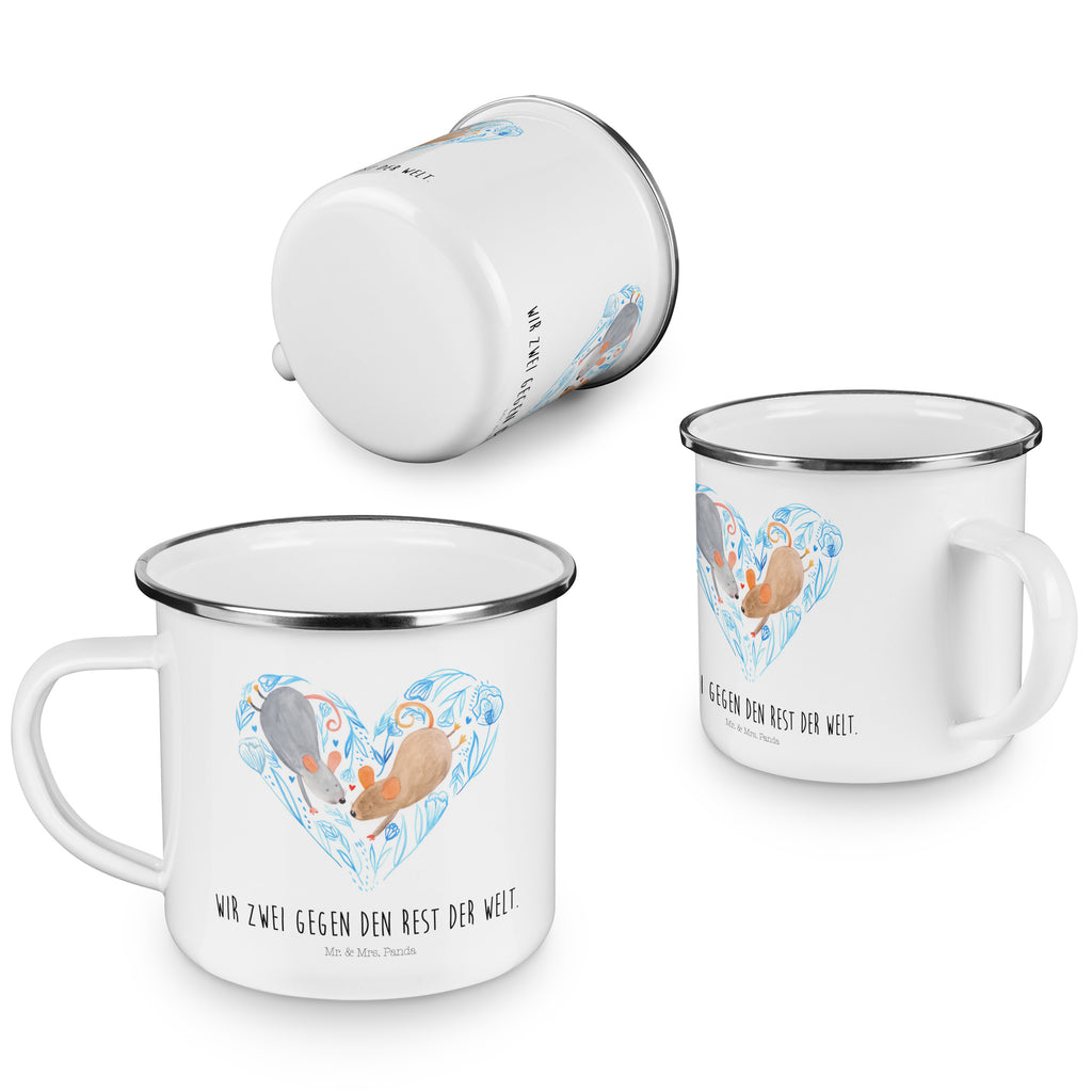Camping Emaille Tasse Mäuse Herz Campingtasse, Trinkbecher, Metalltasse, Outdoor Tasse, Emaille Trinkbecher, Blechtasse Outdoor, Emaille Campingbecher, Edelstahl Trinkbecher, Metalltasse für Camping, Kaffee Blechtasse, Camping Tasse Metall, Liebe, Partner, Freund, Freundin, Ehemann, Ehefrau, Heiraten, Verlobung, Heiratsantrag, Liebesgeschenk, Jahrestag, Hocheitstag, Maus, Mäuse, Liebesbotschaft, Liebesbeweis, Hochzeit, Lieblingsmensch, Gemeinsamkeit, Love, Geschenk für zwei