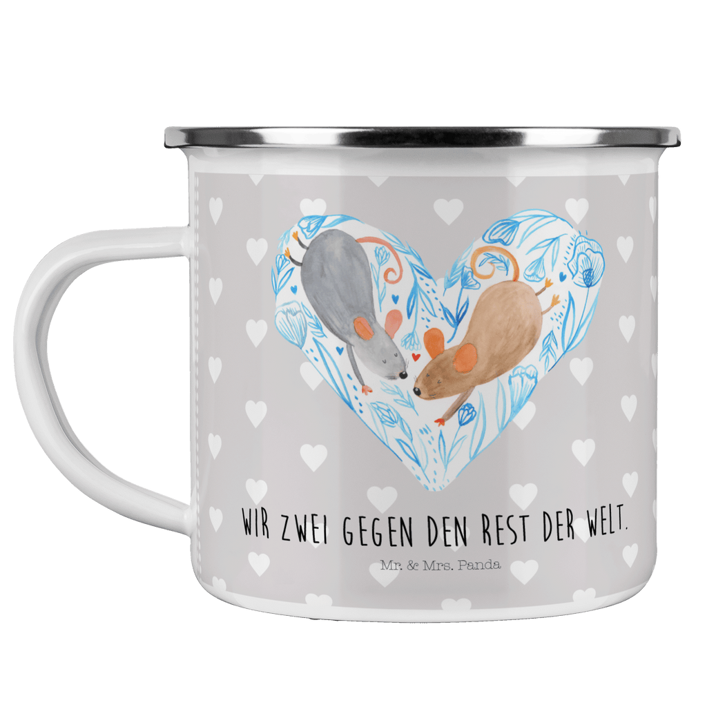 Camping Emaille Tasse Mäuse Herz Campingtasse, Trinkbecher, Metalltasse, Outdoor Tasse, Emaille Trinkbecher, Blechtasse Outdoor, Emaille Campingbecher, Edelstahl Trinkbecher, Metalltasse für Camping, Kaffee Blechtasse, Camping Tasse Metall, Liebe, Partner, Freund, Freundin, Ehemann, Ehefrau, Heiraten, Verlobung, Heiratsantrag, Liebesgeschenk, Jahrestag, Hocheitstag, Maus, Mäuse, Liebesbotschaft, Liebesbeweis, Hochzeit, Lieblingsmensch, Gemeinsamkeit, Love, Geschenk für zwei