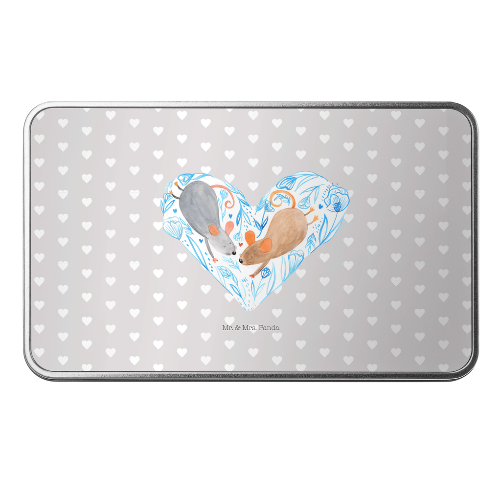 Metalldose rechteckig Mäuse Herz Blechdose, Metalldose, Blechbox, Container, Keksdose, Vorratsdose, Vorratsbox, Döschen, Versperbox, Vesperdose, Aufbewahrungsdose, Aufbewahrungsbox, Aluminiumdose, Dose, Liebe, Partner, Freund, Freundin, Ehemann, Ehefrau, Heiraten, Verlobung, Heiratsantrag, Liebesgeschenk, Jahrestag, Hocheitstag, Maus, Mäuse, Liebesbotschaft, Liebesbeweis, Hochzeit, Lieblingsmensch, Gemeinsamkeit, Love, Geschenk für zwei