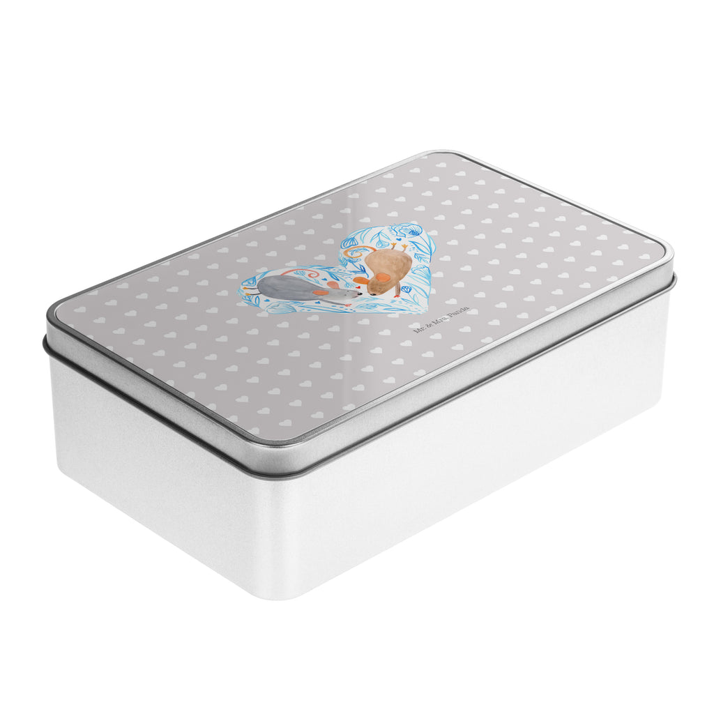 Metalldose rechteckig Mäuse Herz Blechdose, Metalldose, Blechbox, Container, Keksdose, Vorratsdose, Vorratsbox, Döschen, Versperbox, Vesperdose, Aufbewahrungsdose, Aufbewahrungsbox, Aluminiumdose, Dose, Liebe, Partner, Freund, Freundin, Ehemann, Ehefrau, Heiraten, Verlobung, Heiratsantrag, Liebesgeschenk, Jahrestag, Hocheitstag, Maus, Mäuse, Liebesbotschaft, Liebesbeweis, Hochzeit, Lieblingsmensch, Gemeinsamkeit, Love, Geschenk für zwei