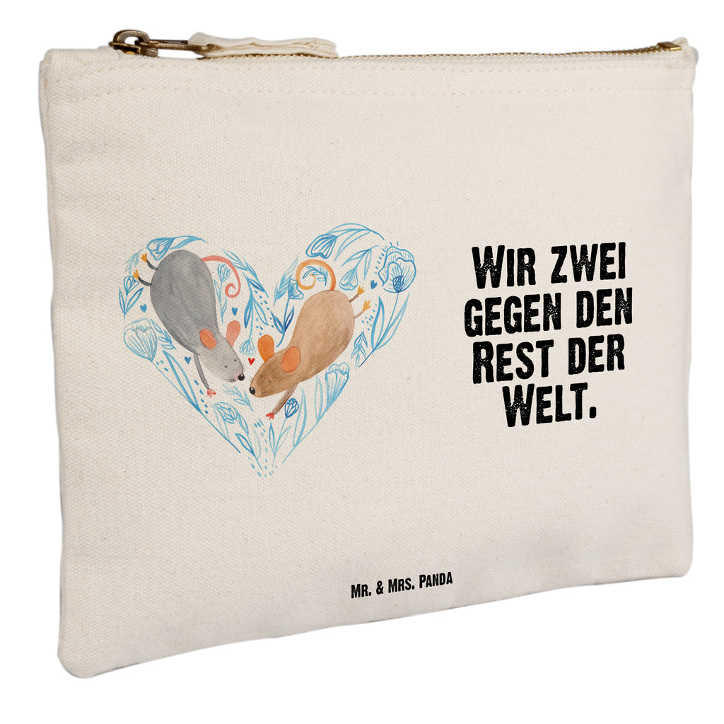 Schminktasche Mäuse Herz Schminktasche, Kosmetiktasche, Kosmetikbeutel, Stiftemäppchen, Etui, Federmappe, Makeup, XXL, Schminketui, Kosmetiketui, Schlamperetui, Liebe, Partner, Freund, Freundin, Ehemann, Ehefrau, Heiraten, Verlobung, Heiratsantrag, Liebesgeschenk, Jahrestag, Hocheitstag, Maus, Mäuse, Liebesbotschaft, Liebesbeweis, Hochzeit, Lieblingsmensch, Gemeinsamkeit, Love, Geschenk für zwei