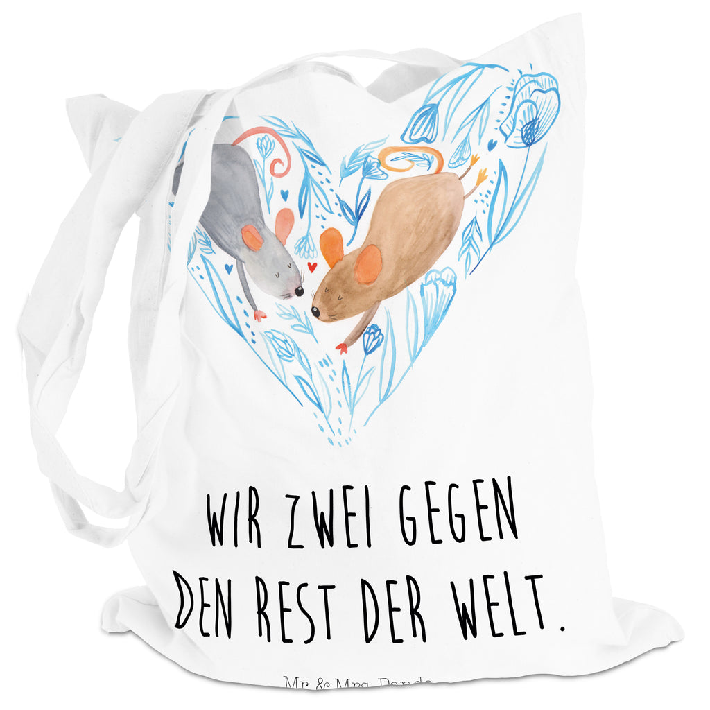Tragetasche Mäuse Herz Beuteltasche, Beutel, Einkaufstasche, Jutebeutel, Stoffbeutel, Liebe, Partner, Freund, Freundin, Ehemann, Ehefrau, Heiraten, Verlobung, Heiratsantrag, Liebesgeschenk, Jahrestag, Hocheitstag, Maus, Mäuse, Liebesbotschaft, Liebesbeweis, Hochzeit, Lieblingsmensch, Gemeinsamkeit, Love, Geschenk für zwei
