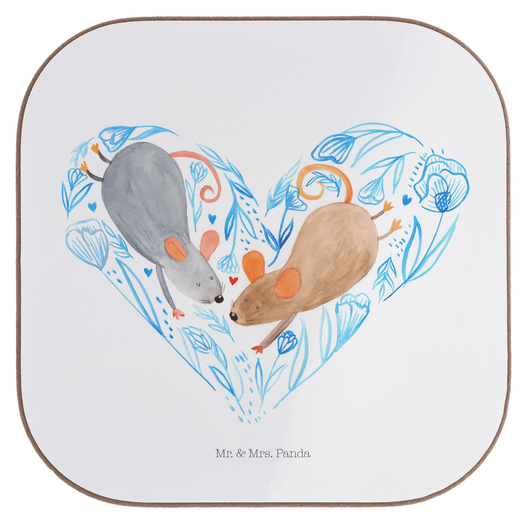Quadratische Untersetzer Mäuse Herz Bierdeckel, Glasuntersetzer, Untersetzer Gläser, Getränkeuntersetzer, Liebe, Partner, Freund, Freundin, Ehemann, Ehefrau, Heiraten, Verlobung, Heiratsantrag, Liebesgeschenk, Jahrestag, Hocheitstag, Maus, Mäuse, Liebesbotschaft, Liebesbeweis, Hochzeit, Lieblingsmensch, Gemeinsamkeit, Love, Geschenk für zwei