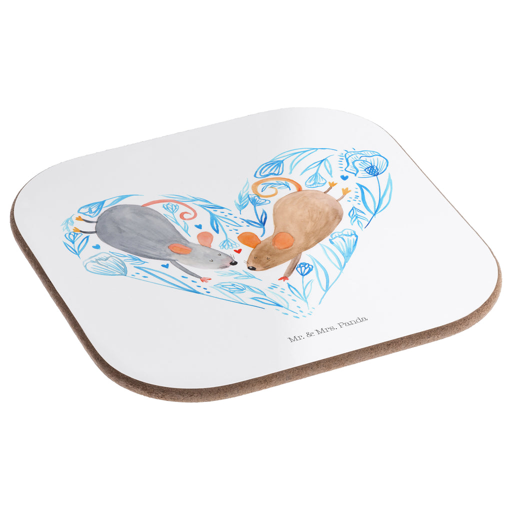 Quadratische Untersetzer Mäuse Herz Bierdeckel, Glasuntersetzer, Untersetzer Gläser, Getränkeuntersetzer, Liebe, Partner, Freund, Freundin, Ehemann, Ehefrau, Heiraten, Verlobung, Heiratsantrag, Liebesgeschenk, Jahrestag, Hocheitstag, Maus, Mäuse, Liebesbotschaft, Liebesbeweis, Hochzeit, Lieblingsmensch, Gemeinsamkeit, Love, Geschenk für zwei