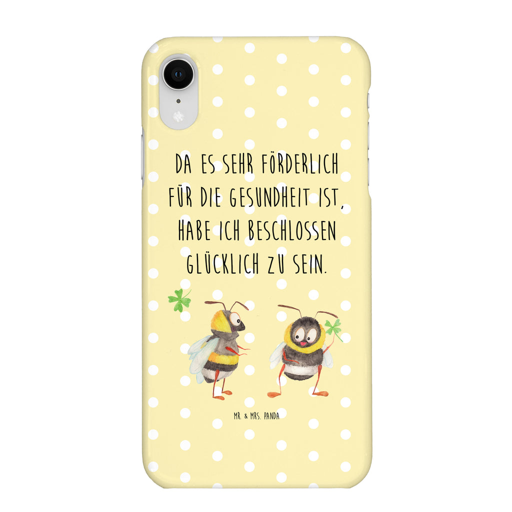 Iphone XR Handyhülle Hummeln mit Kleeblatt Iphone XR Handyhülle, Iphone XR, Handyhülle, Premium Kunststoff, süße Tiermotive, gute Laune, lustige Sprüche, Tiere, Hummel, Biene, Spruch positiv, Biene Deko, Spruch schön, glücklich sein, glücklich werden, Spruch fröhlich