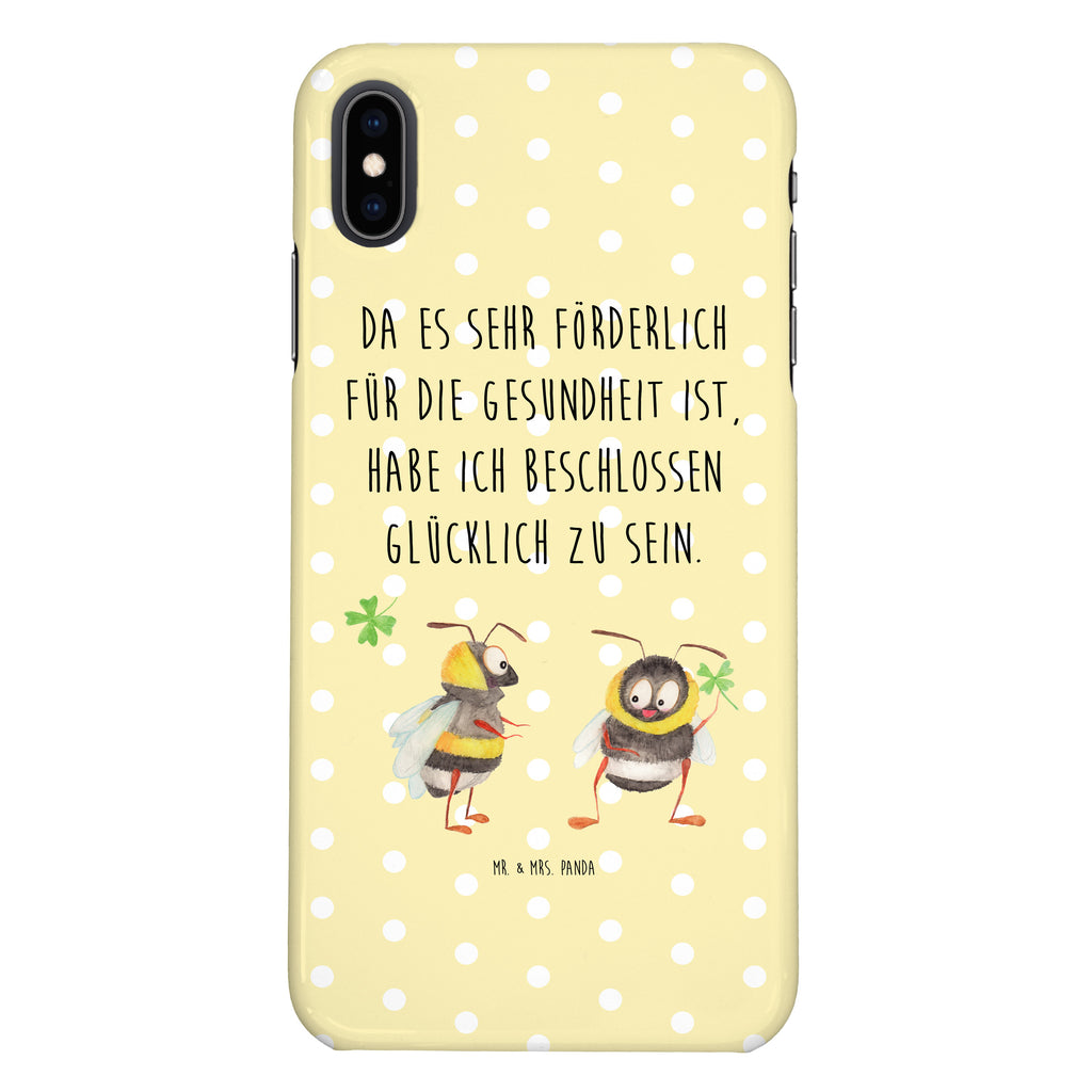 Iphone XS Handyhülle Hummeln mit Kleeblatt Iphone XS Handyhülle, Handyhülle, Iphone XS, Smartphone, Hülle, süße Tiermotive, gute Laune, lustige Sprüche, Tiere, Hummel, Biene, Spruch positiv, Biene Deko, Spruch schön, glücklich sein, glücklich werden, Spruch fröhlich