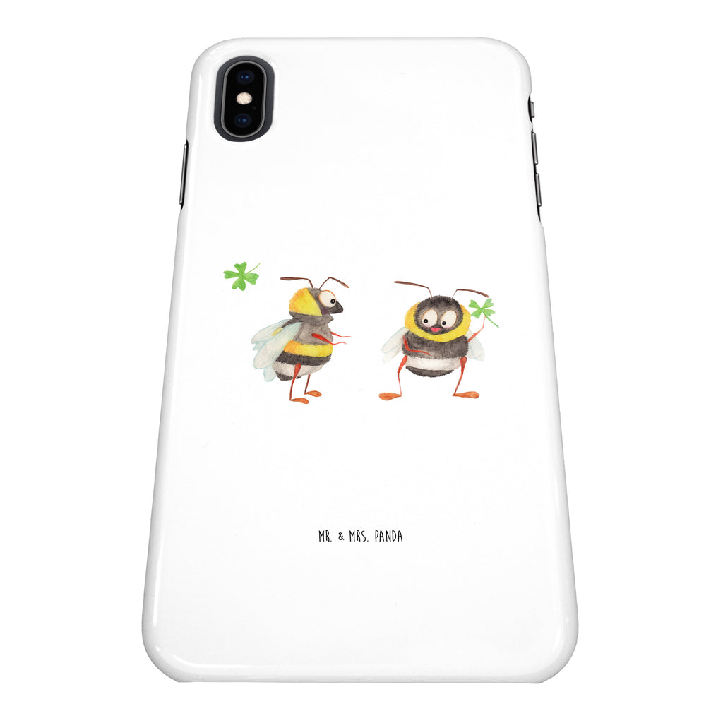 Iphone XS Handyhülle Hummeln mit Kleeblatt Iphone XS Handyhülle, Handyhülle, Iphone XS, Smartphone, Hülle, süße Tiermotive, gute Laune, lustige Sprüche, Tiere, Hummel, Biene, Spruch positiv, Biene Deko, Spruch schön, glücklich sein, glücklich werden, Spruch fröhlich
