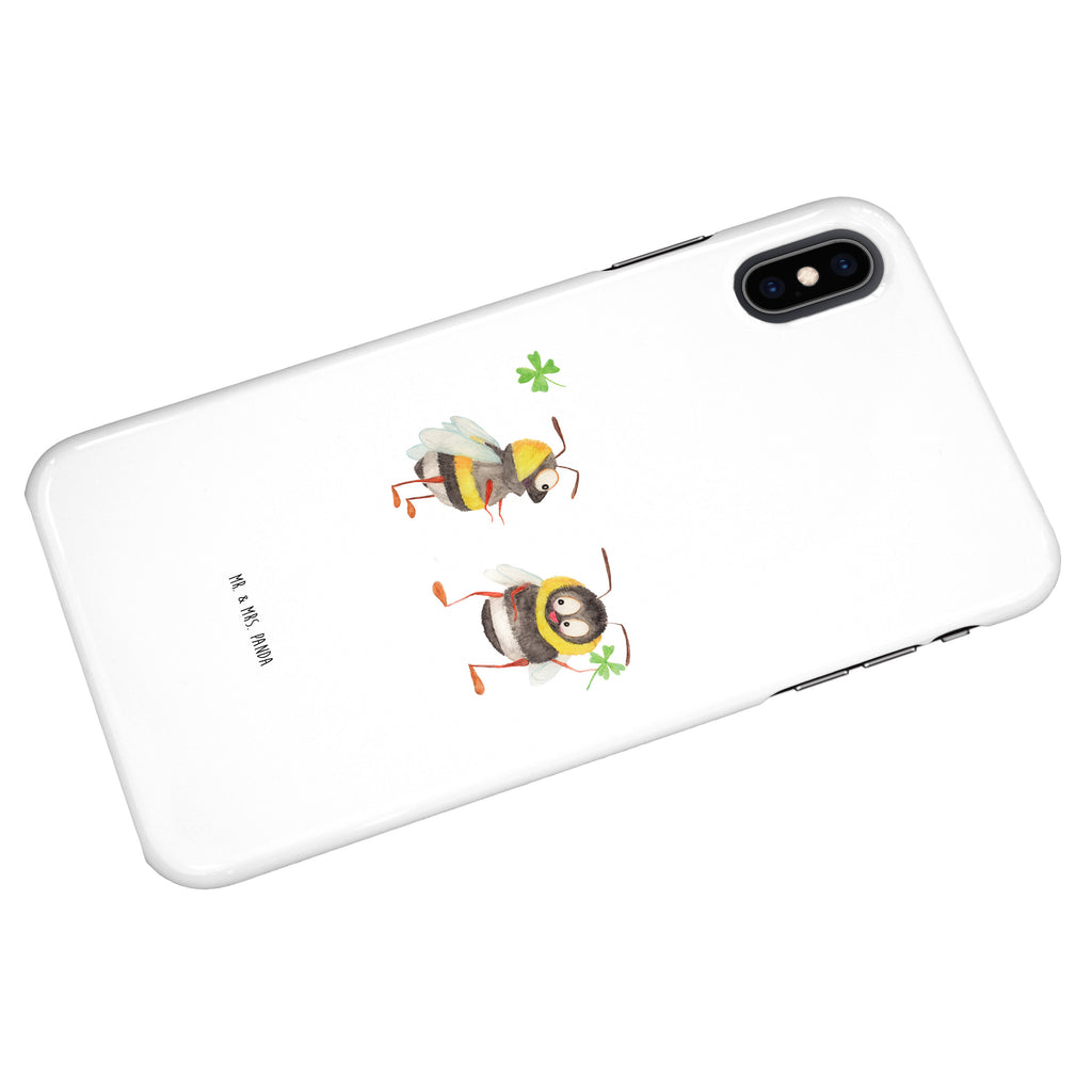Iphone XS Handyhülle Hummeln mit Kleeblatt Iphone XS Handyhülle, Handyhülle, Iphone XS, Smartphone, Hülle, süße Tiermotive, gute Laune, lustige Sprüche, Tiere, Hummel, Biene, Spruch positiv, Biene Deko, Spruch schön, glücklich sein, glücklich werden, Spruch fröhlich